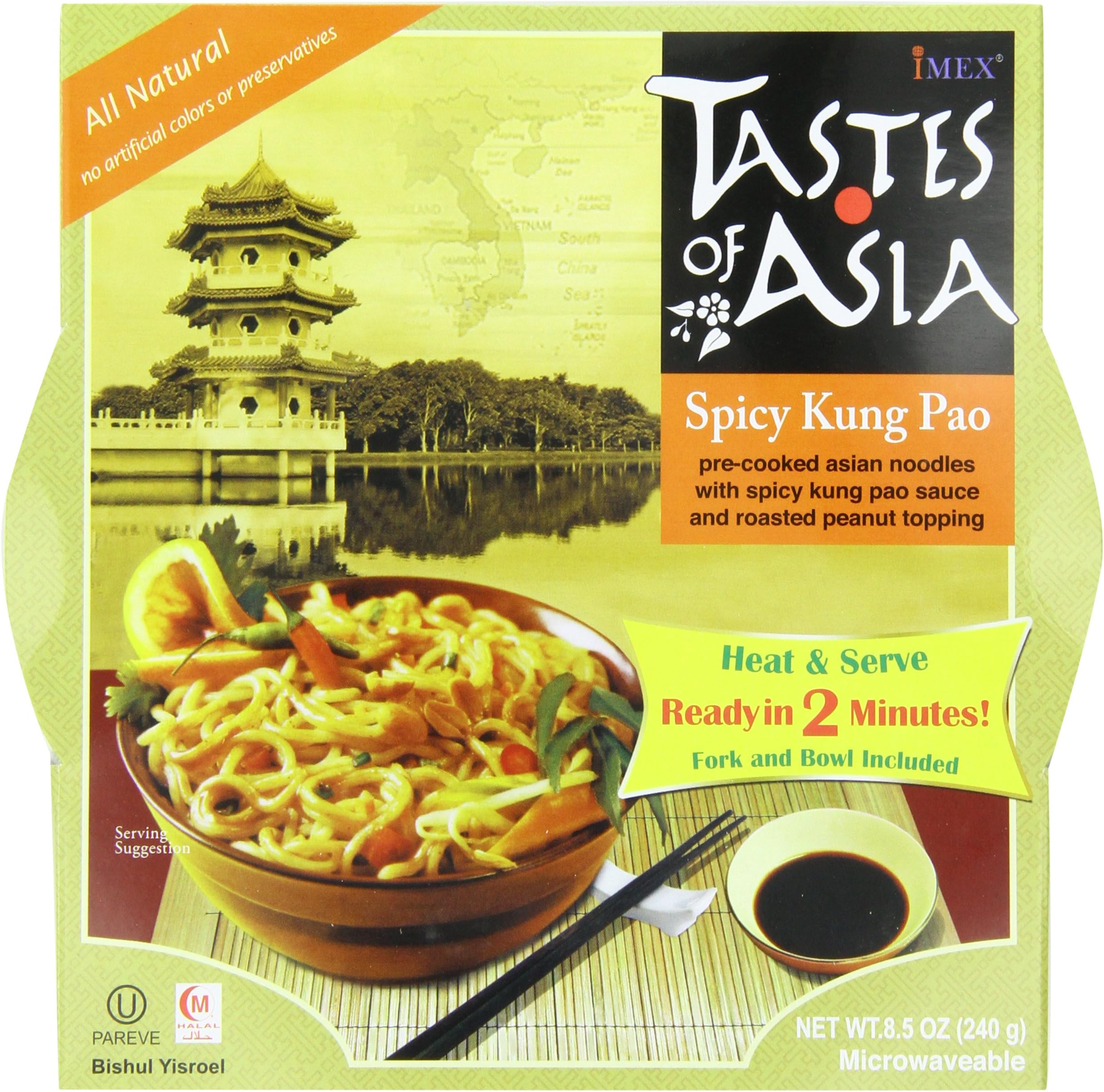 Tastes of Asia Instant Noodles, Spicy Kung Pao, 8.50 Ounce (Pack of 6)