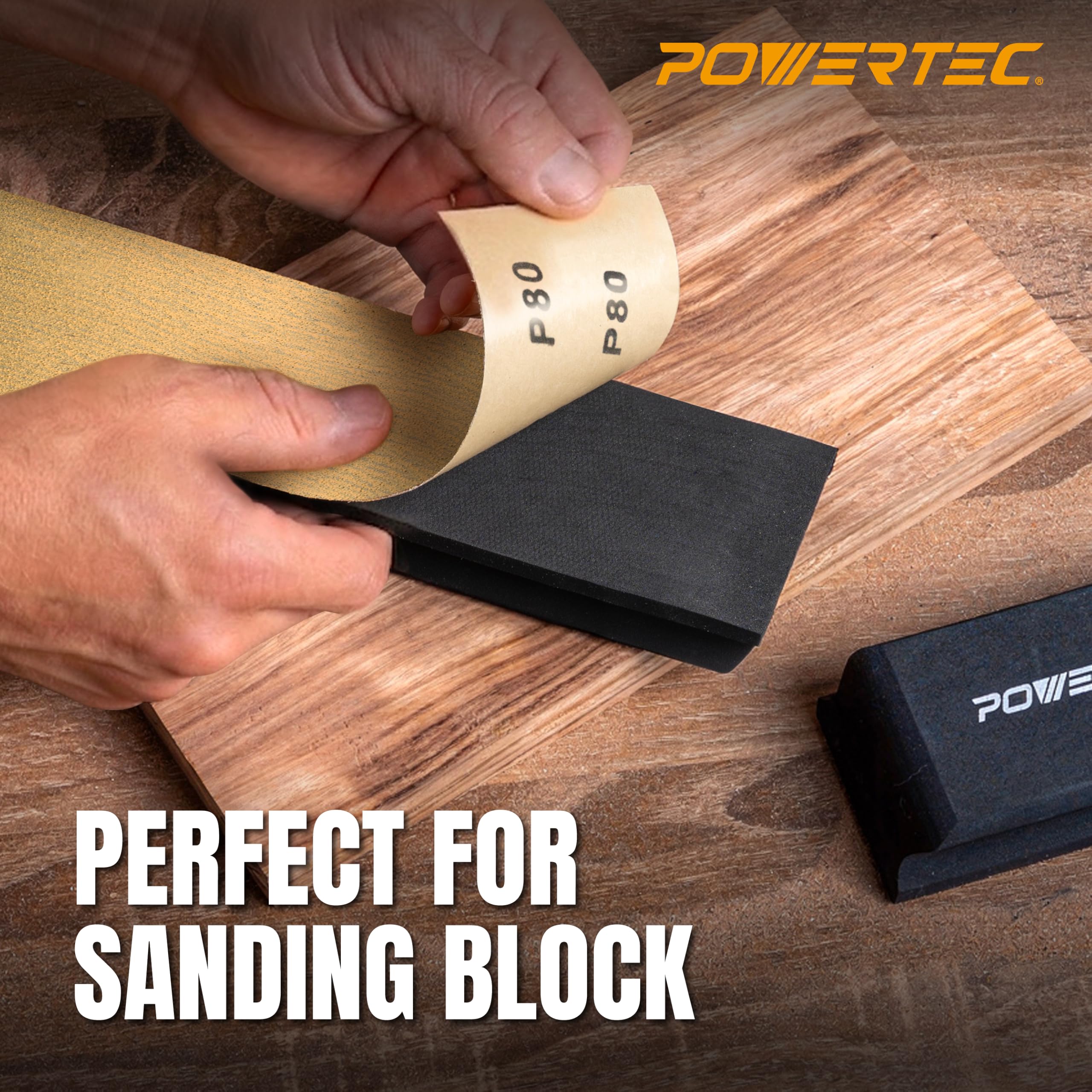 POWERTEC Sandpaper Roll - 80 Grit, 25 Yards -3