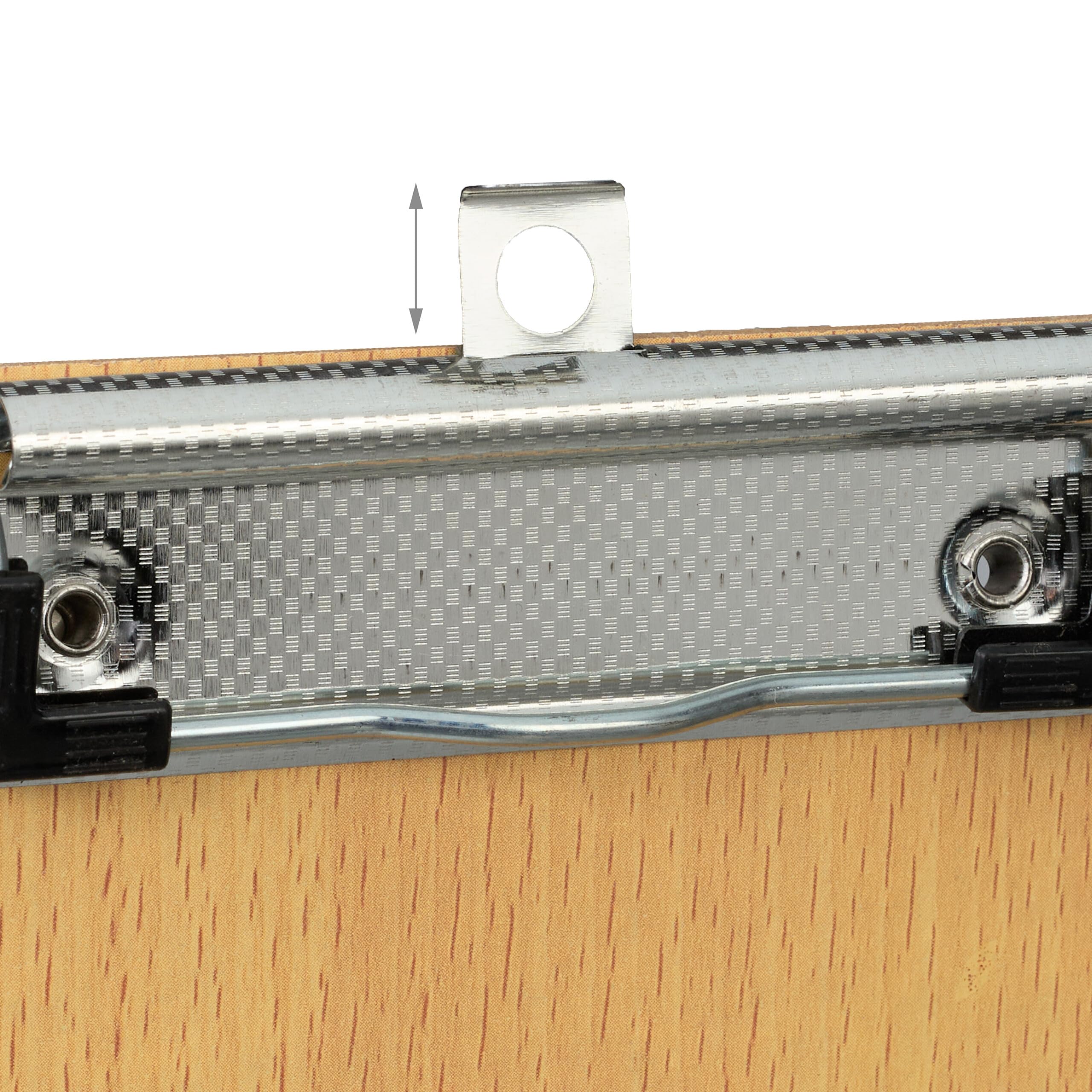 Relaxdays Portablocco A4 con Pinza Portadocumenti, Set 6 Cartellette Ferma Appunti, HLP: 31,5x22,5x0,5cm, MDF, Marrone