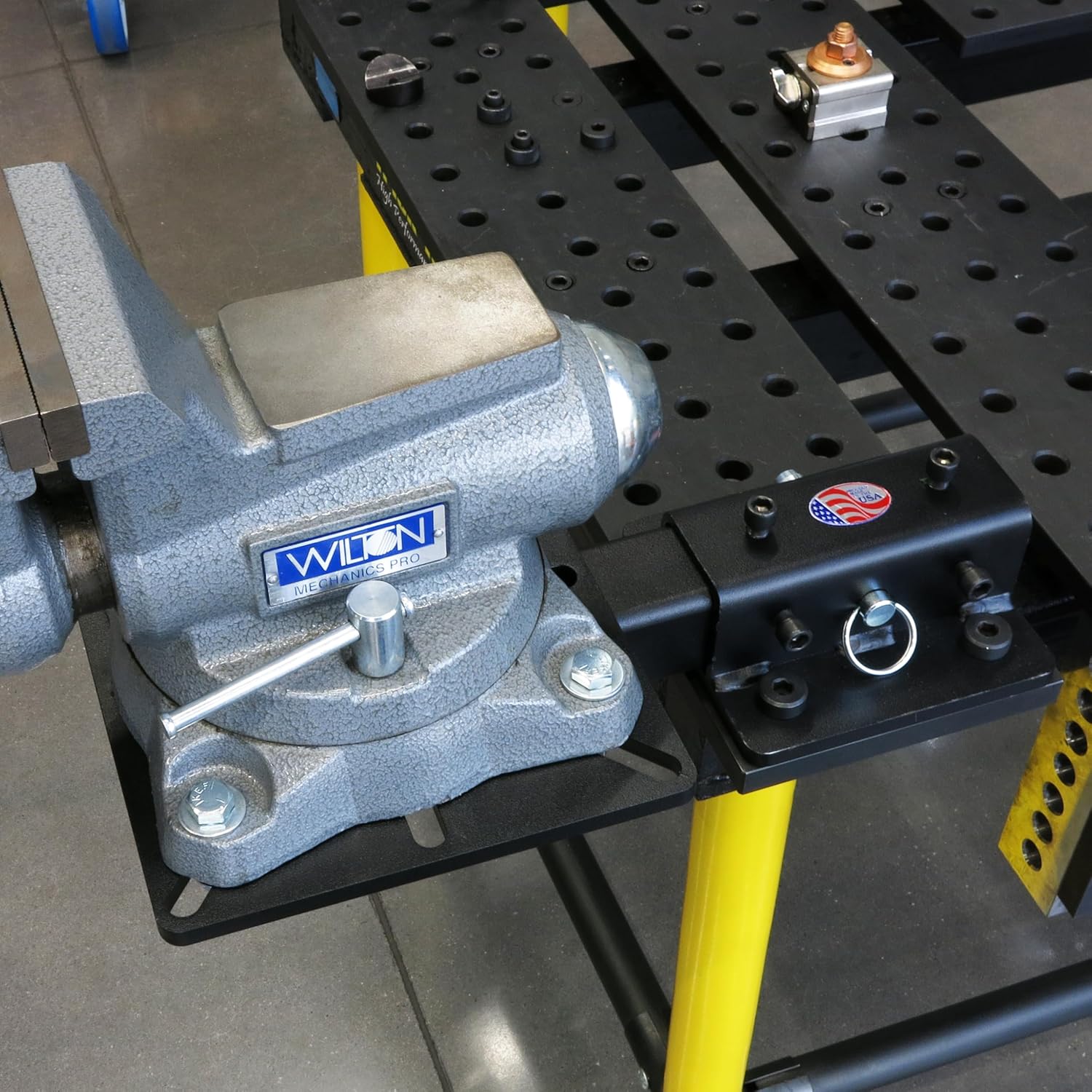 Trick-Tools Versa-Mount Vise and Grinder Table Mount, Workbench Receiver Hitch Style Tool Stand, Made in The USA