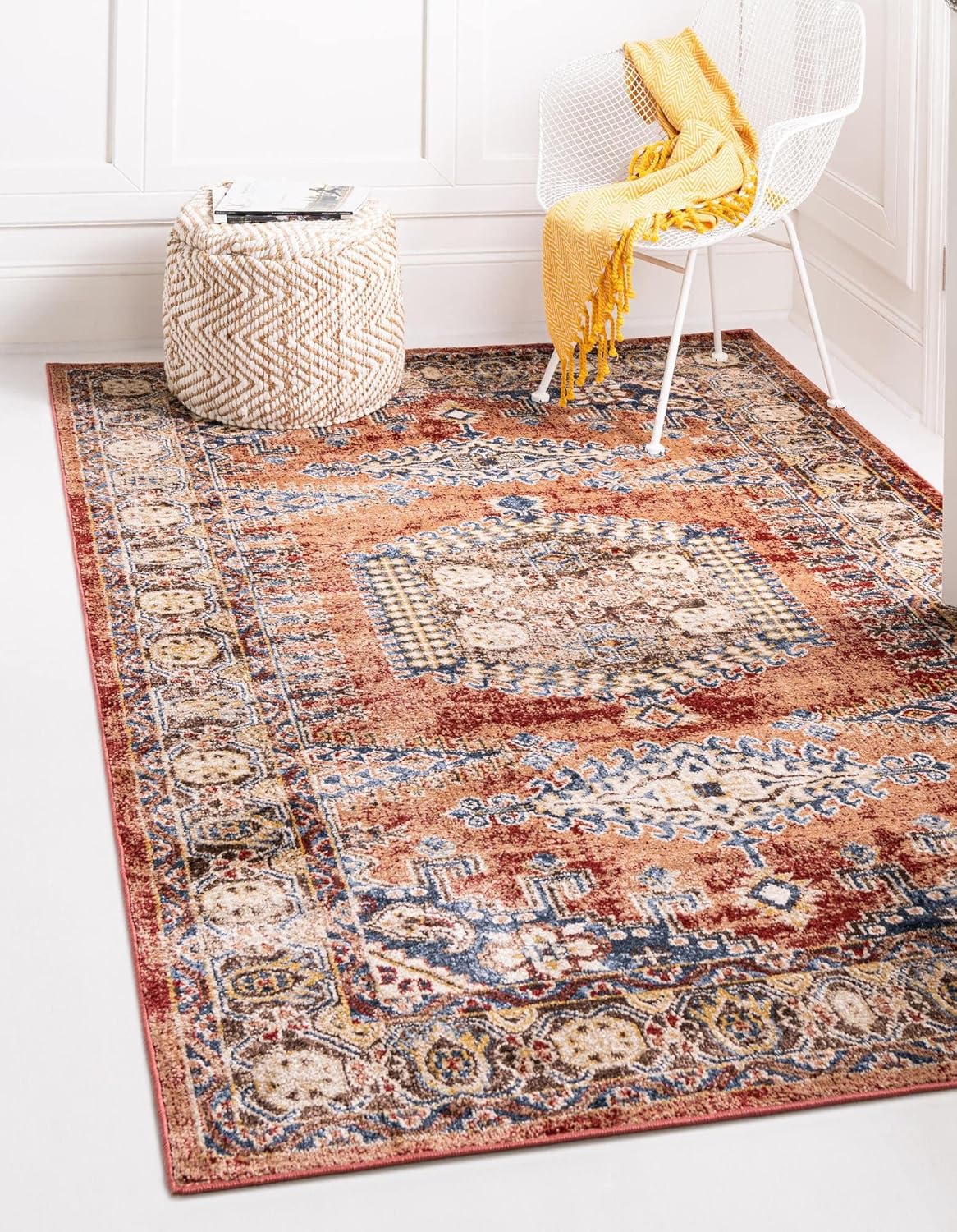 Unique Loom Utopia Collection Area Rug Larissa (5' 1" x 8