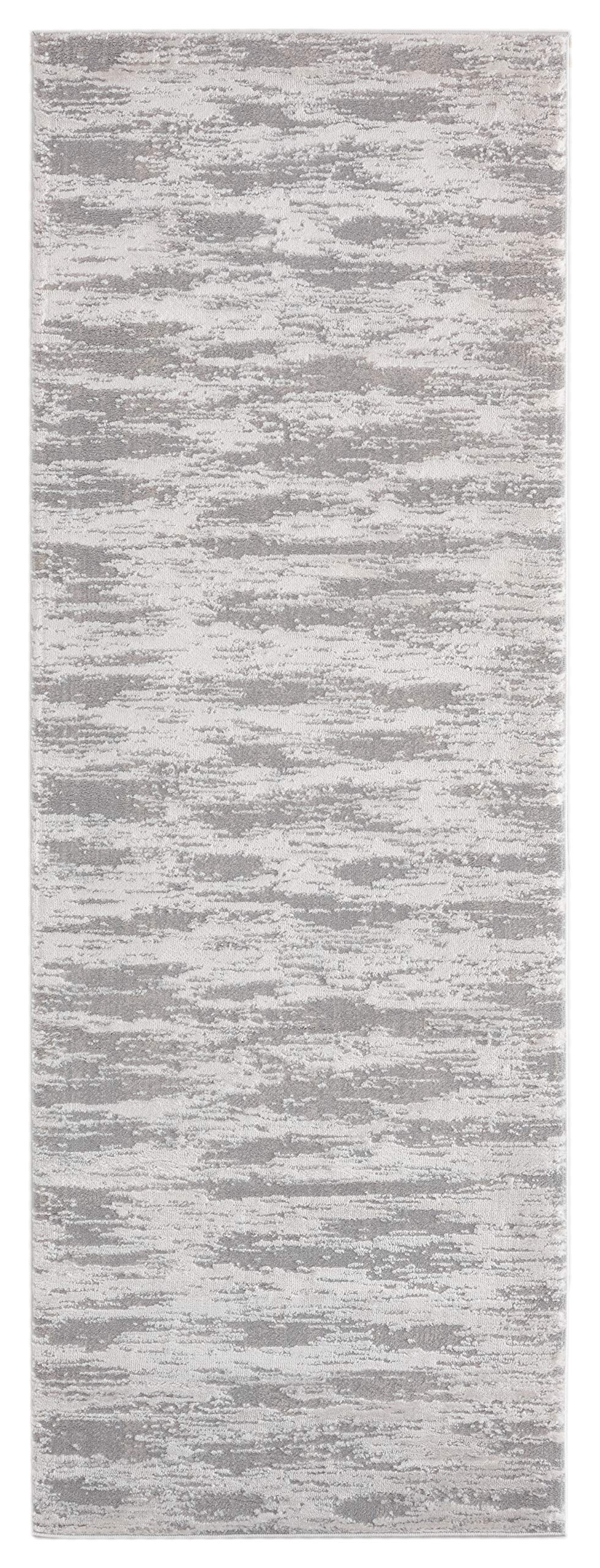 United Weavers Cascades Salish Silver Abstract Runner Rug 2'7" x 7'2"