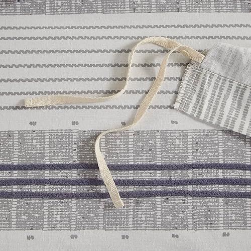 Miniatura 9 de INK+IVY Juego de funda nórdica de algodón de 3 piezas en acabado gris y azul marino II12-1262