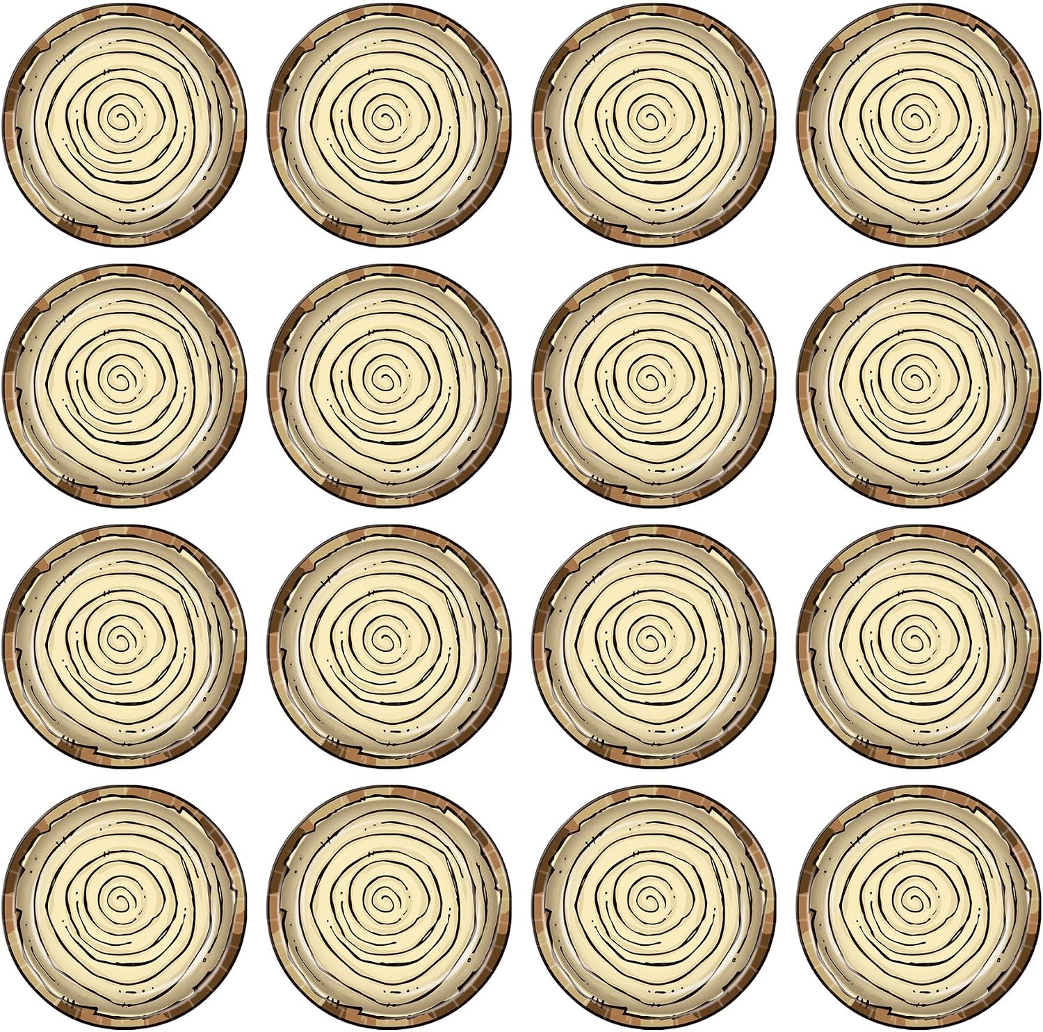 Beistle 24 Piece Disposable Paper Woodland Animal Creature Friends Plates For Birthday Party Supplies Tableware, 9"