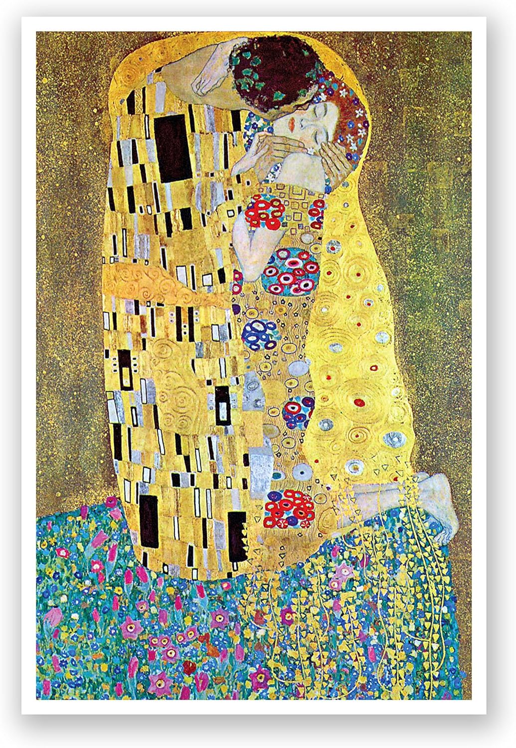 The Kiss - Gustav Klimt - Fine Art Collections - 16x24 Matte Poster Print Wall Art