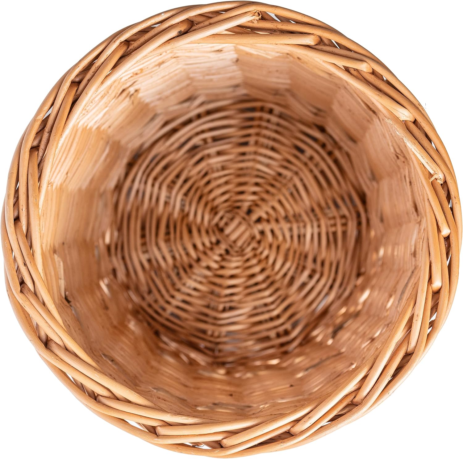 Creative Home Wicker Flower Pot with Wrap | 8.26 x 8.26 x 8.26in (+/- 0.78in) | Bright Brown Plant Pot Wicker Basket Storage | Hand-Woven Pot Cover Holder for Home Decor Garden Balcony | Natural Color
