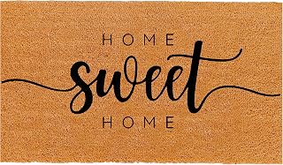 Natural Coir Doormat with Non-Slip Backing - 17 x 30 - Outdoor/Indoor - Welcome Mats - Natural - Sweet Home - COIR-1730-15-404