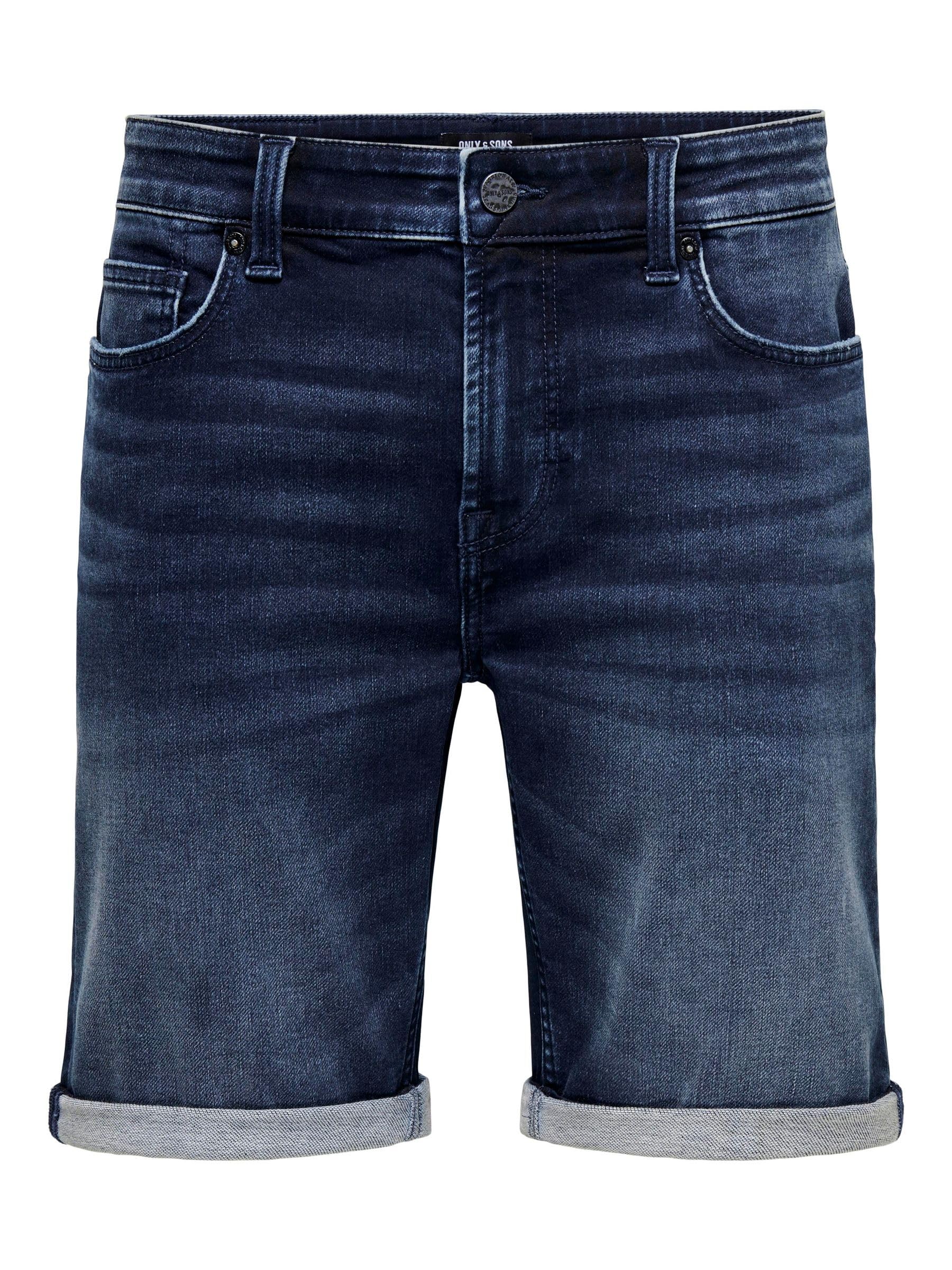 Only & Sons Male Jeans-Shorts ONSPLY Mittlere Taille Normal geschnitten Shorts
