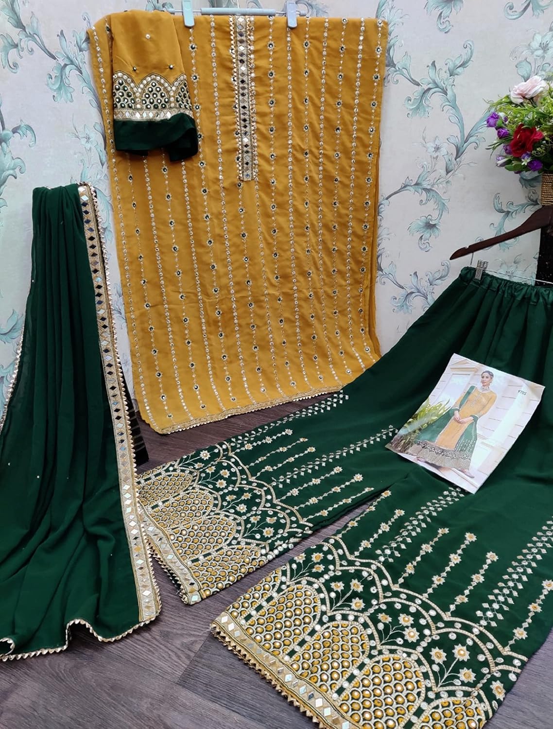 Ramadan Special Pakistani Designer Palazzo Suits Indian Stitched Salwar Kameez Dupatta Dress (2 US XX-Small (Chest-34 Waist-30), Choice 2)
