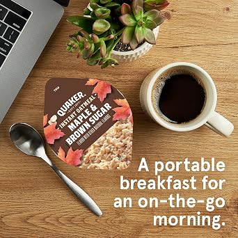 Quaker Instant Oatmeal Express Cups, 10g Protein 2 Flavor Variety Pack, (Pack of 12)