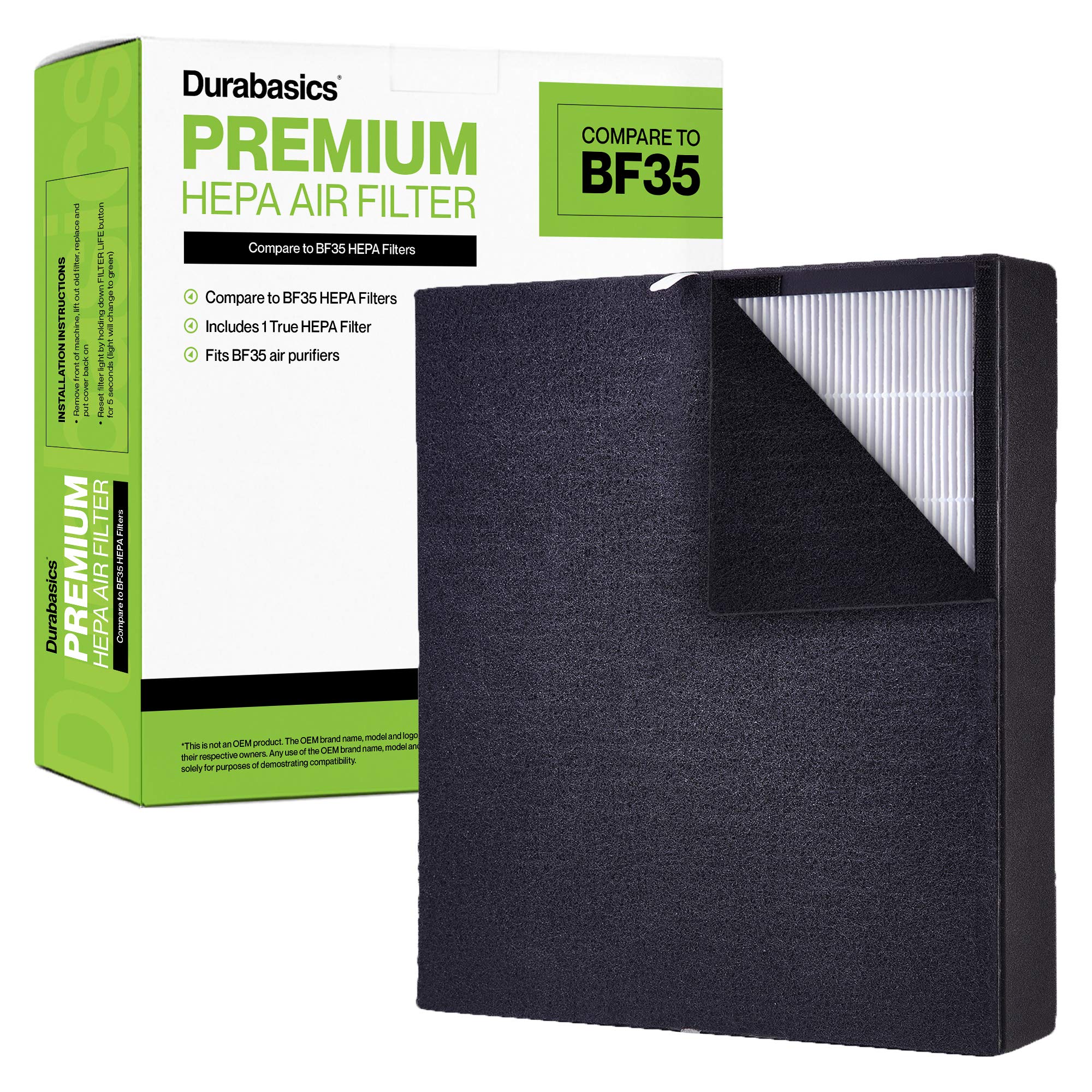 DurabasicsHEPA Filter Replacement Compatible with BreathSmart Classic BF35