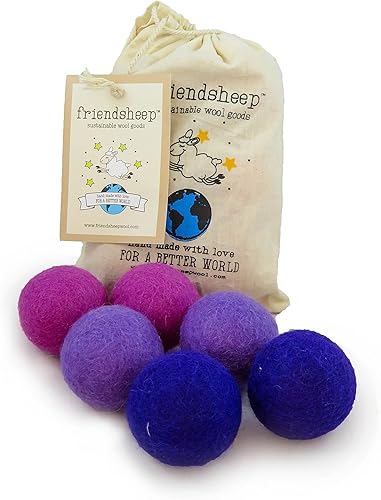 Friendsheep Pelota de juguete de lana ecológica para mascotas, gato, hurón, perro pequeño, comercio justo, hecha a mano en Nepal, ecológica, 100%