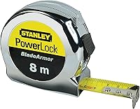 Vista 9 de Stanley 33425 Powerlock II Cinta Métrica de Retorno Automático, 1 pulgada x 25 pies, Cromo/Amarillo