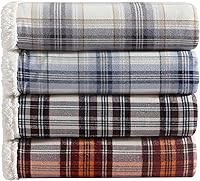 Vista 4 de Eddie Bauer - Throw Blanket, Brushed Fleece & Plush Sherpa Soft Bedding, Throw Blanket for Couch & Bed (Edgewood Plaid Grey, 50" x 60")