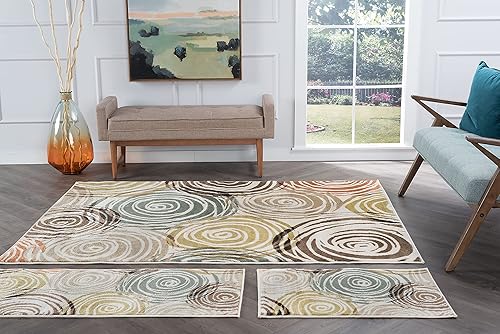 Miniatura 17 de Alfombra moderna de 5 x 7 pies, contemporánea, para sala de estar, comedor, dormitorio, cocina, entrada, alfombras modernas para sala de estar