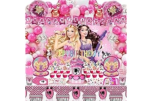 221 pcs Pink Style Birthday Party Supplies