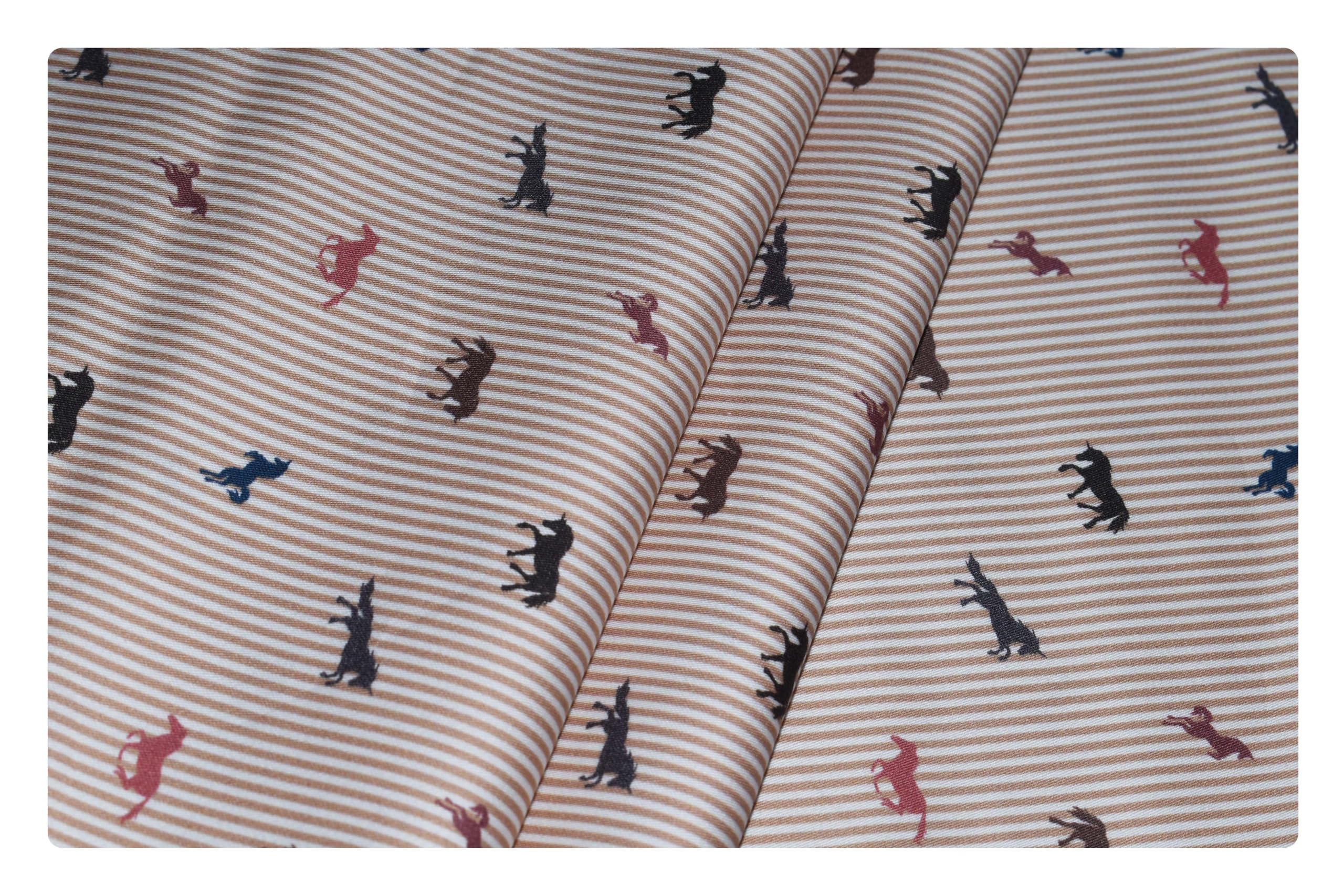 arvind Men's Pure Cotton Digital Printed Unstitched Shirt Fabric (DG28H4, Free Size) (Brown)-picture-30