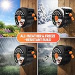 Retractable Garden Hose Reel, 50ft x 1/2", Wall Mounted, 10-Pattern Nozzle | 180° Swivel Bracket, Any Length Lock, with Nozzle Set, for Garden Watering, Car Washing & Patio Cleaning