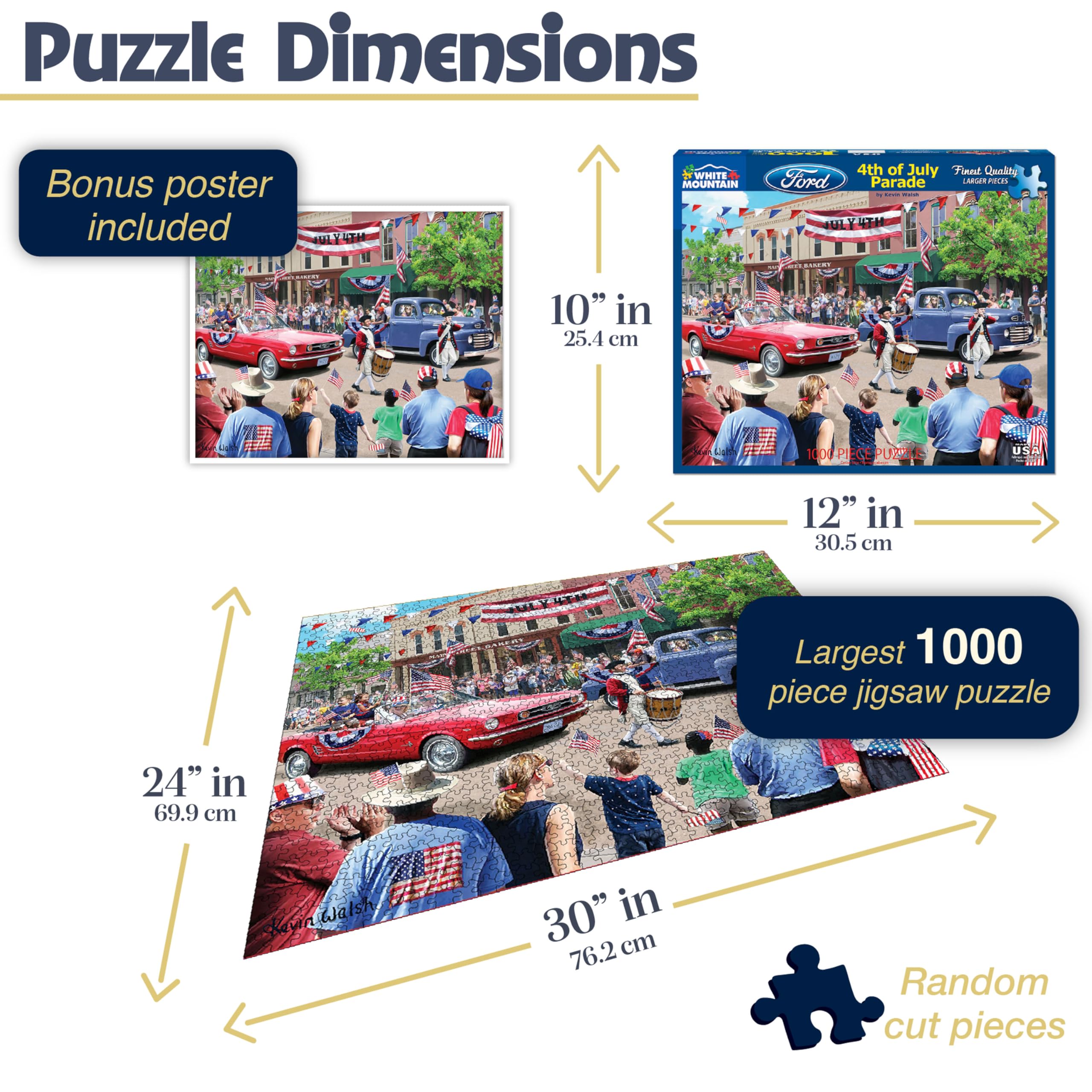 White Mountain 4th of July Parade - 1000 Piece Jigsaw Puzzle