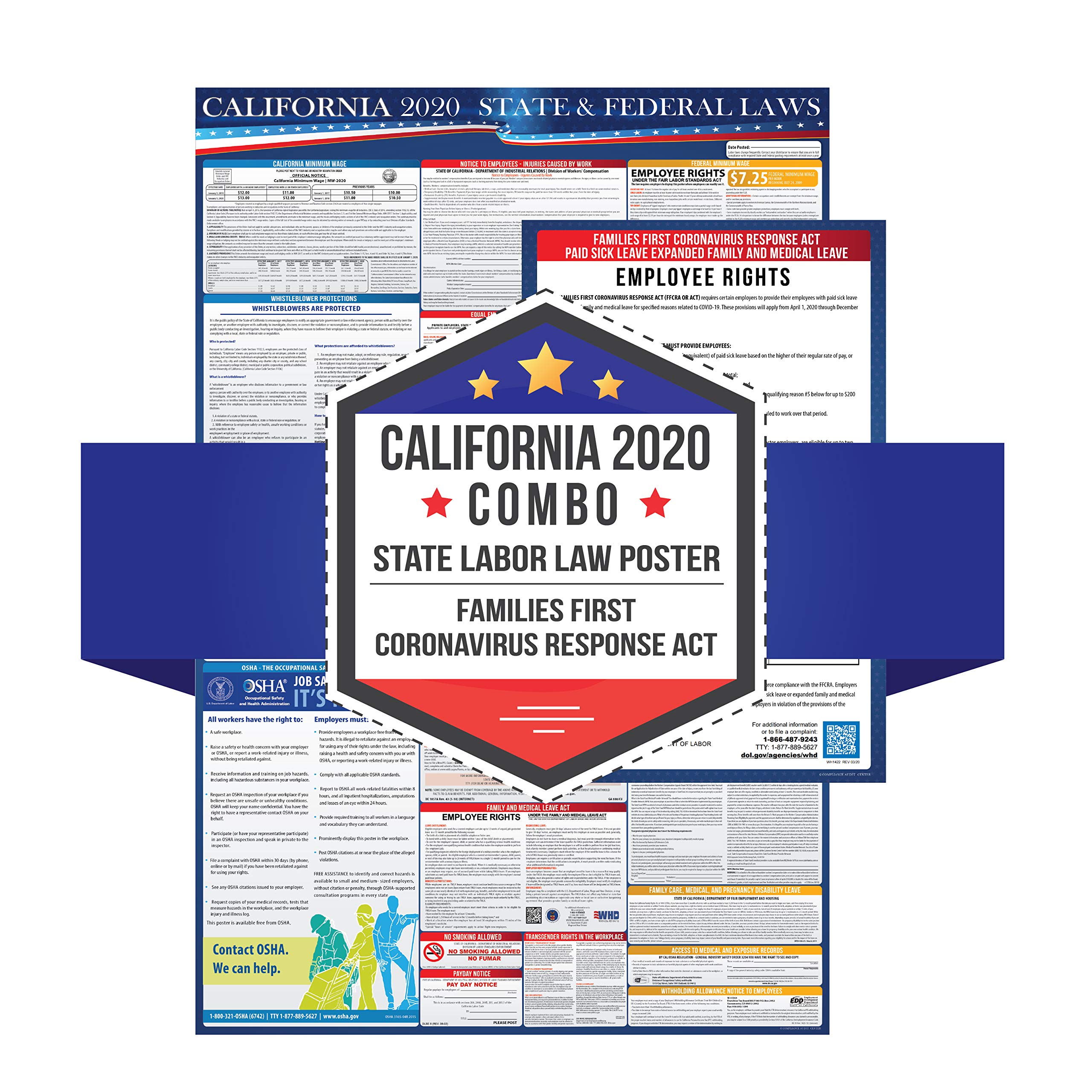 Buy 2023 California State and Federal Labor Laws English & Spanish