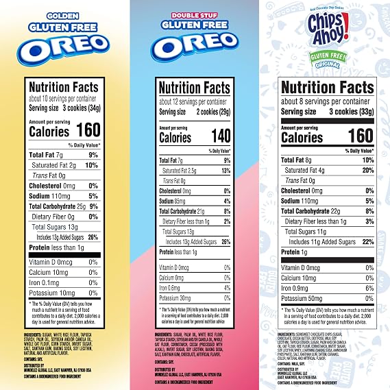 OREO and CHIPS AHOY! Gluten Free Cookies Variety Pack, 3 Packs