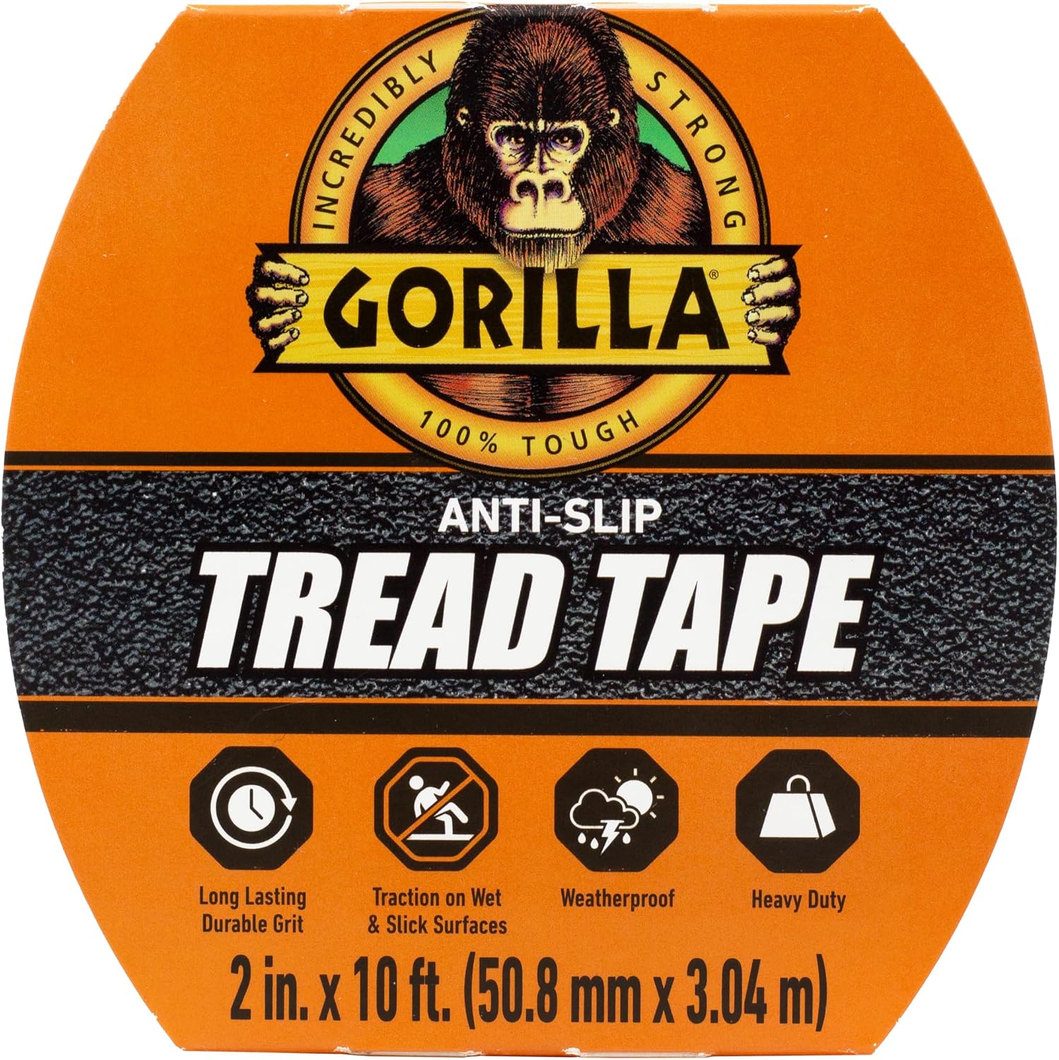 Gorilla Kaymayı Önleyici Bant 5 cm x 25 cm Rulo, Siyah, (1'li Paket)