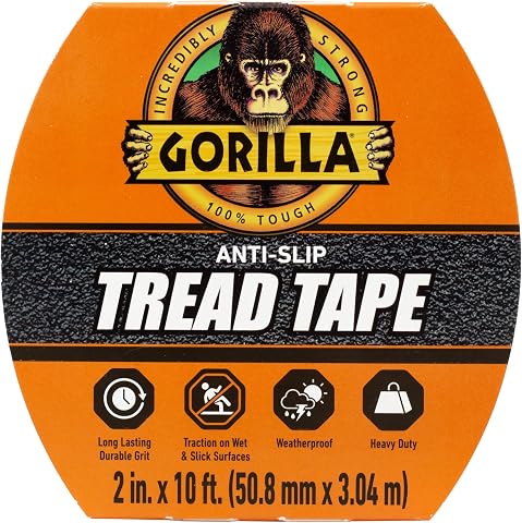 Gorilla Kaymayı Önleyici Bant 5 cm x 25 cm Rulo, Siyah, (1'li Paket)