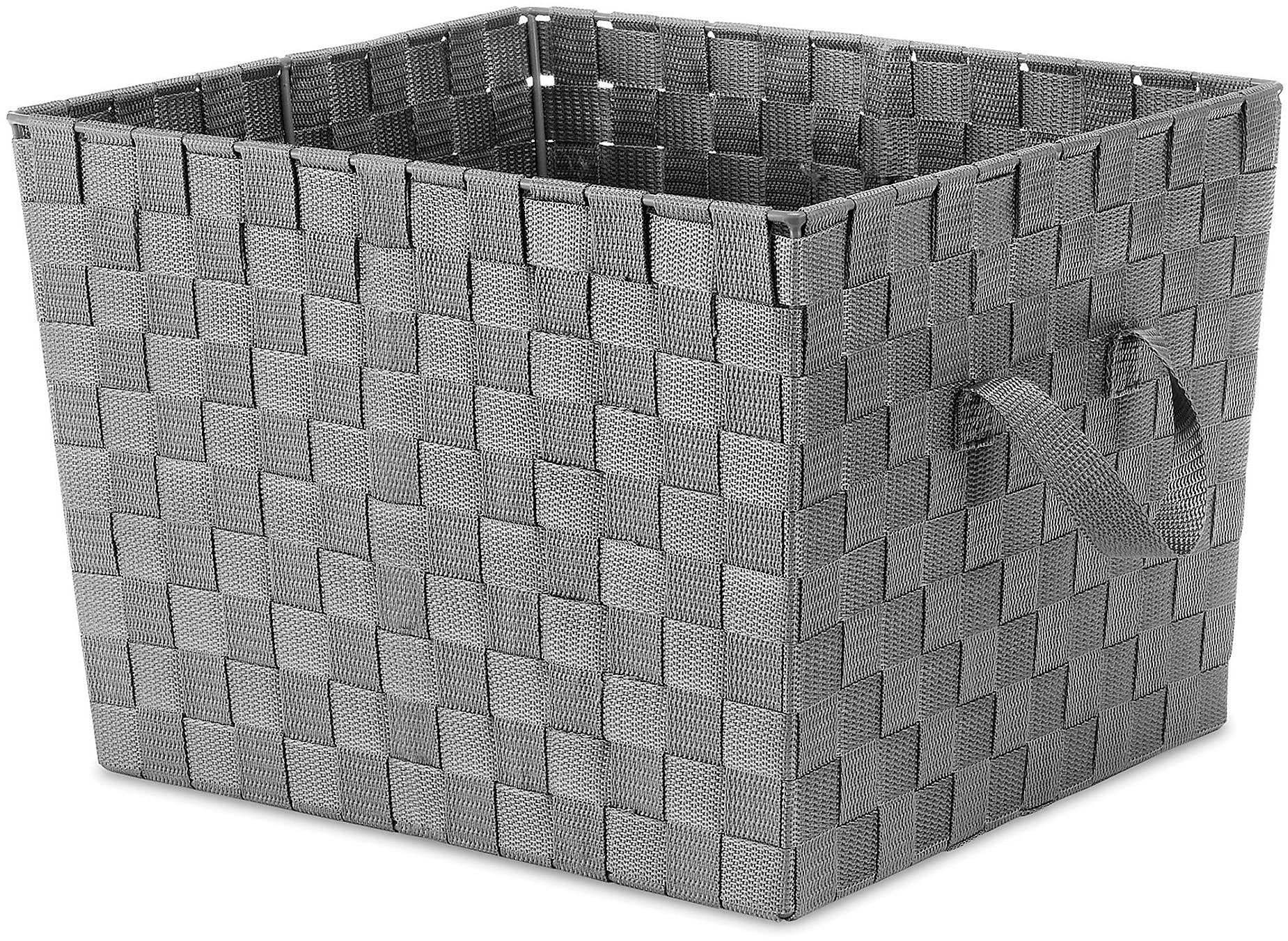 Sac fourre-tout tissé en polypropylène ultra résistant et lavable gris