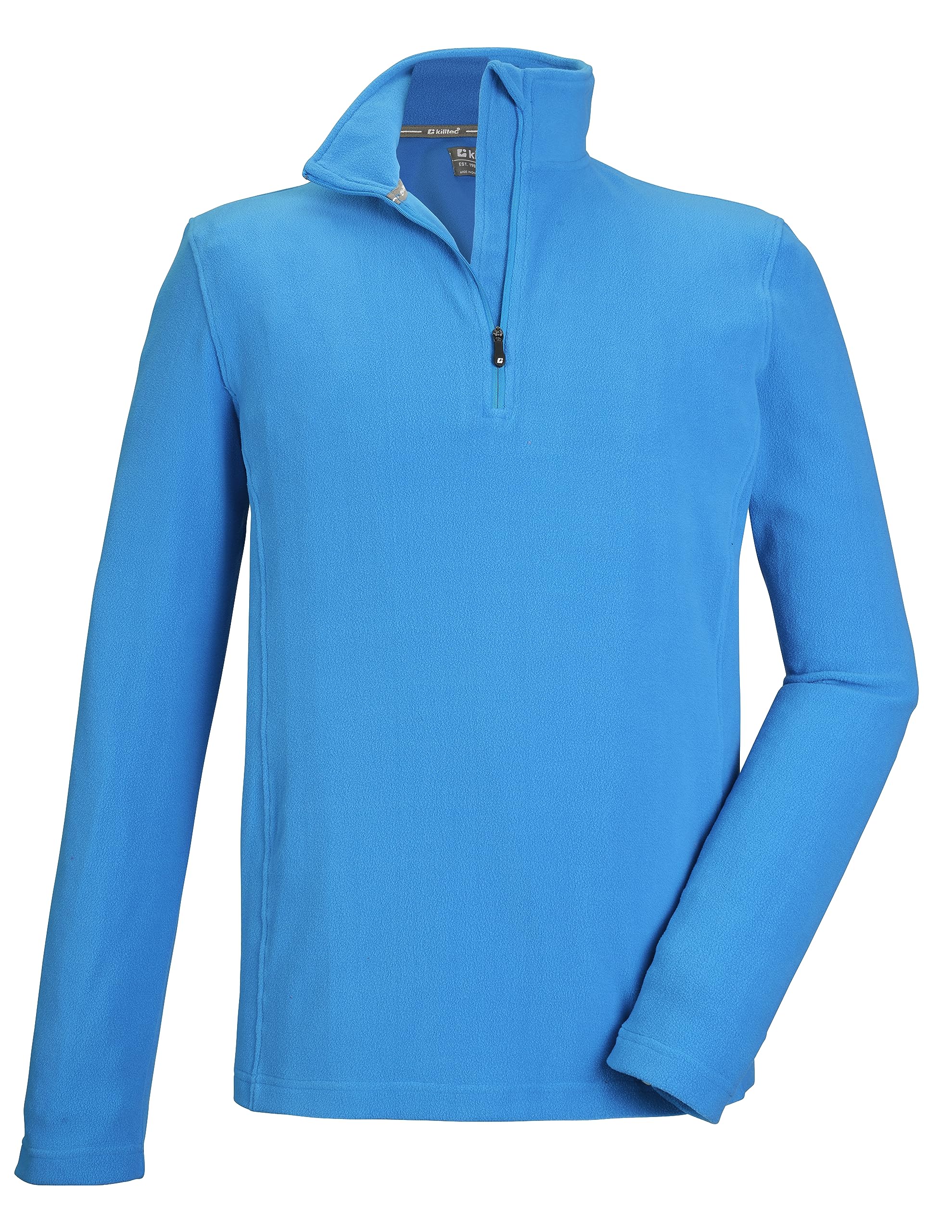 Killtec Men's Ksw 99 Mn FLC Shrt Fleece Shirt with Stand-Up Collar and Zip Blue