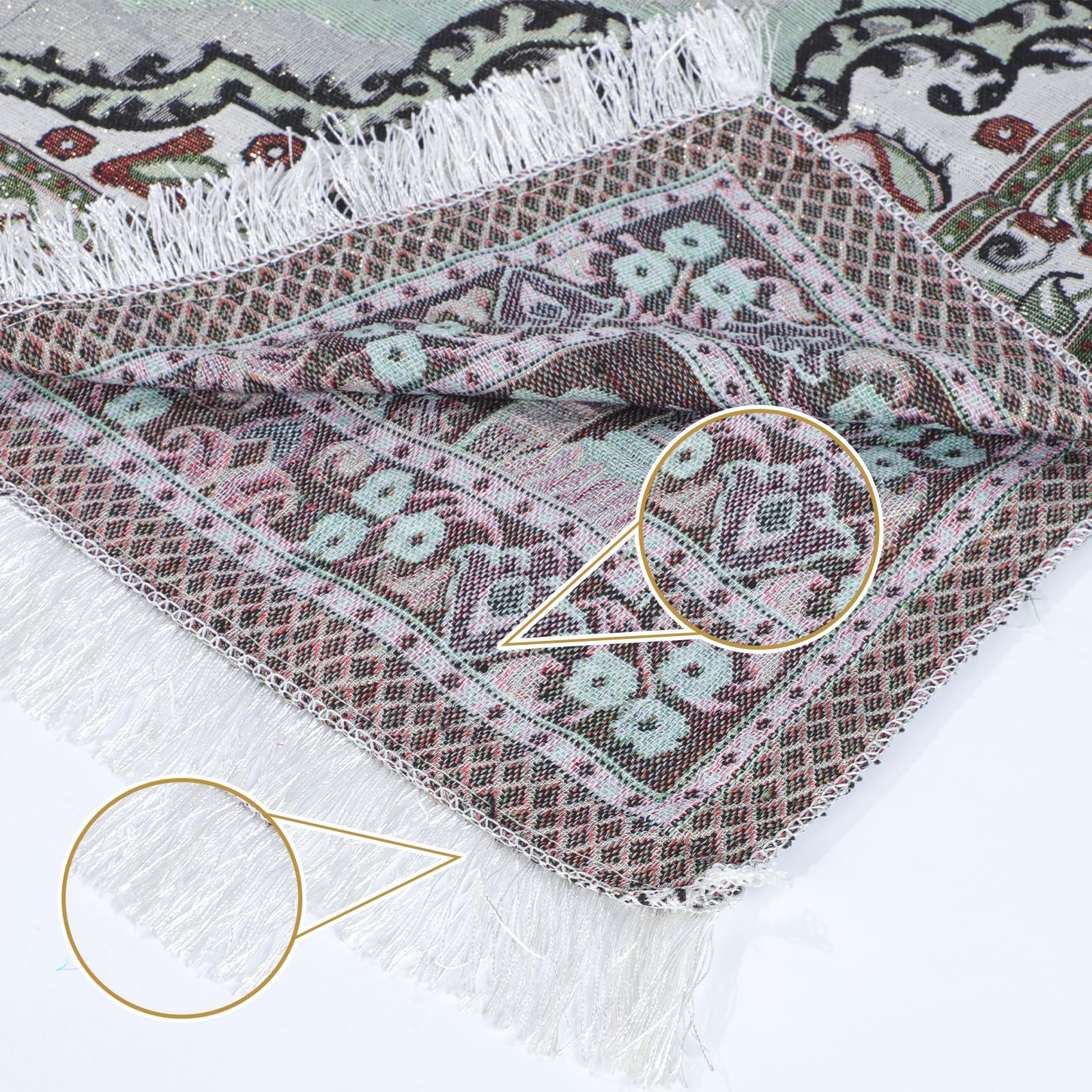 Risipu Muslim Prayer Rug,Portable Prayer Mat for Praying Men Women, and Kids, Prayer Set - Image 4