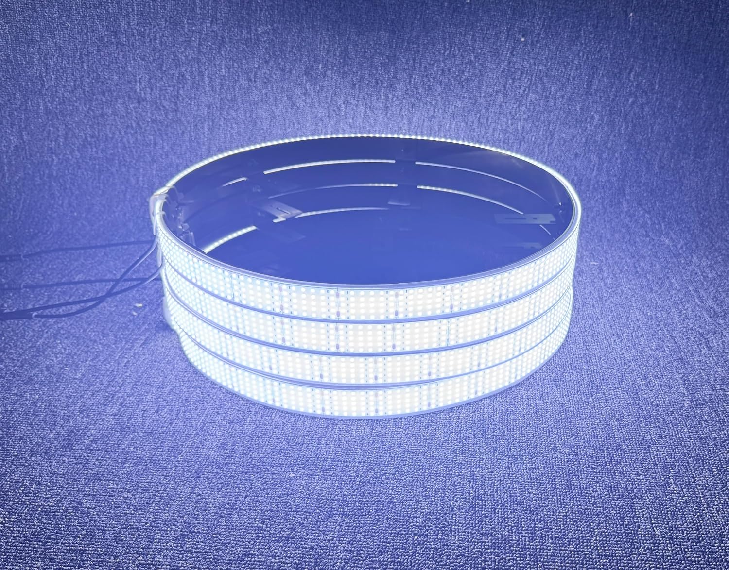Lighting - 4PCS 15.5" 5-Row High-Intensity LED Pure White Wheel Lights - IP68 Waterproof Strobe/Steady Modes for Automotive Car Truck SUV Pickup