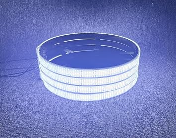 Lighting - High Intensity IP68 Waterproof 17.5 5-Row Pure White LED Wheel Lights - Flashing/Breathe Mode for Car Truck Vehicle