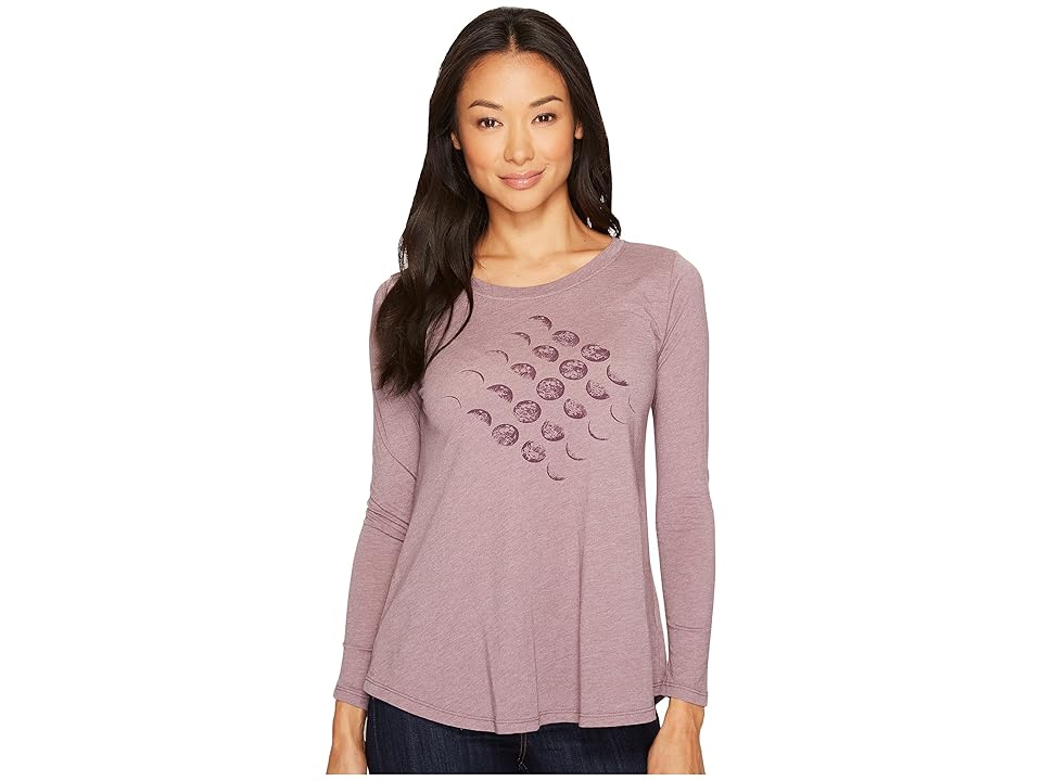 

United By Blue Long Sleeve Moon Cycle Swing Tee (Purple) Women's T Shirt