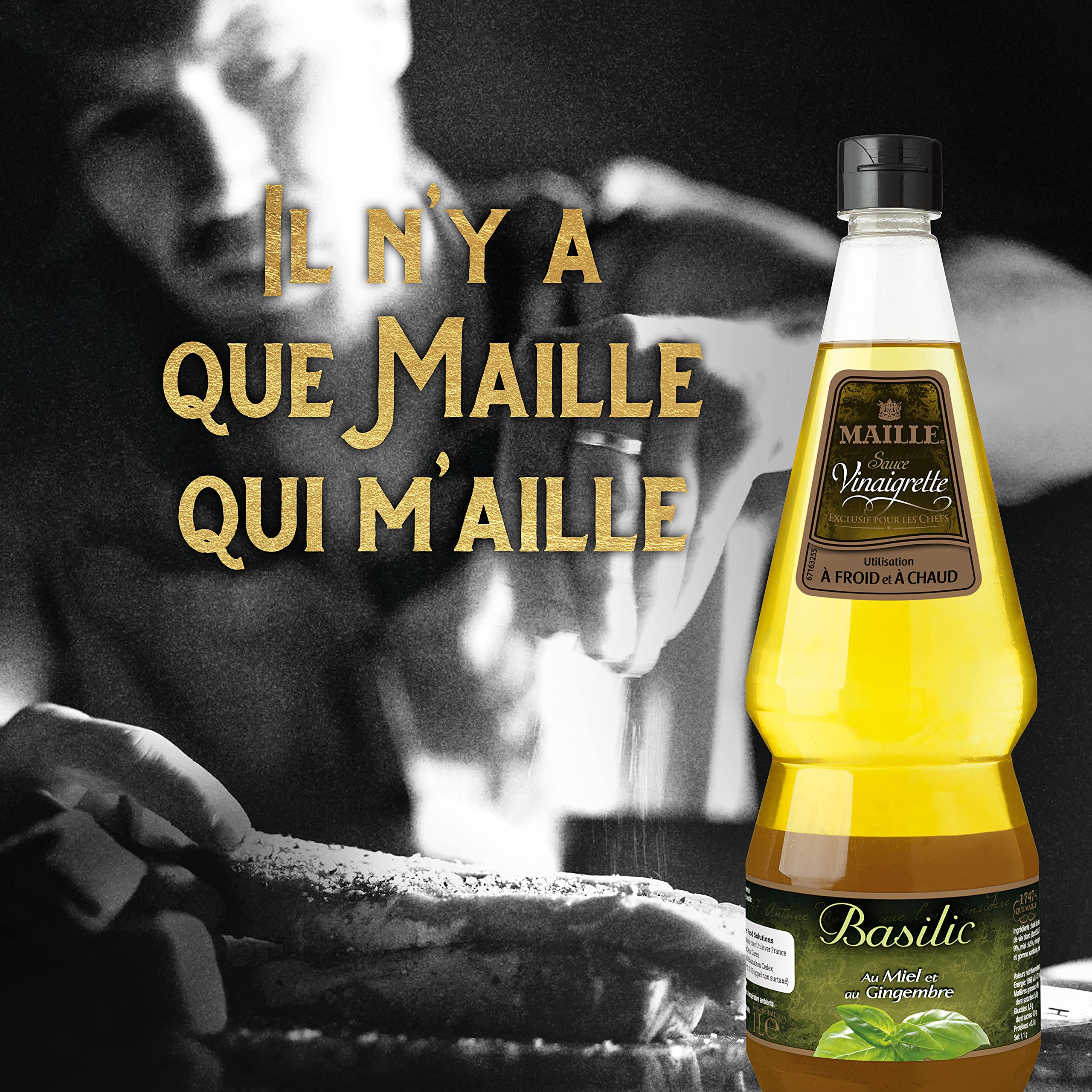 Maille Sauce Vinaigrette Basilic, Saveurs "faits maison" 1l - Lot de 2