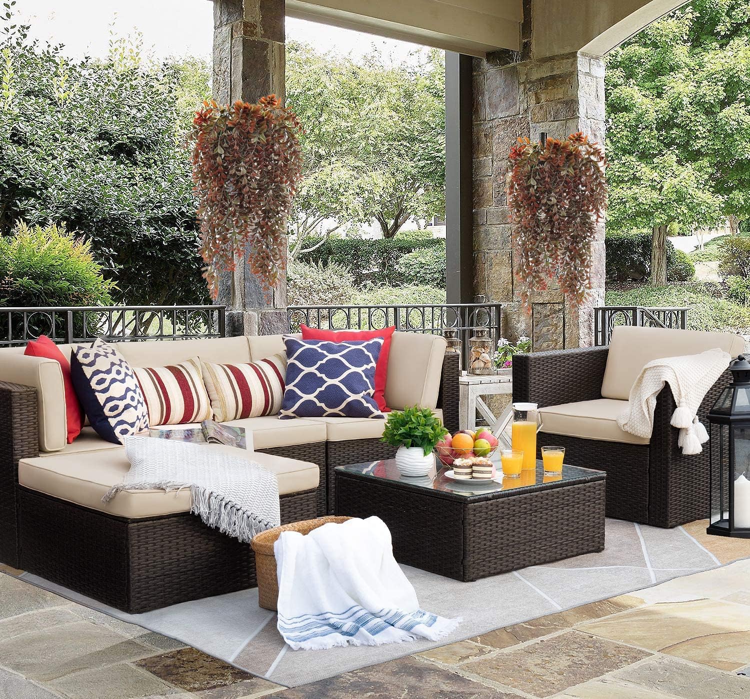 Artificial Hanging Plants Red 4 Pack, Brown Leaves Fake Vines Decoration Plastic Ivy Leaf Rattan Greeny Vine Houseplants for Wedding Indoor Outdoor Home Garden Bedroom Office Wedding Décor - Image 6