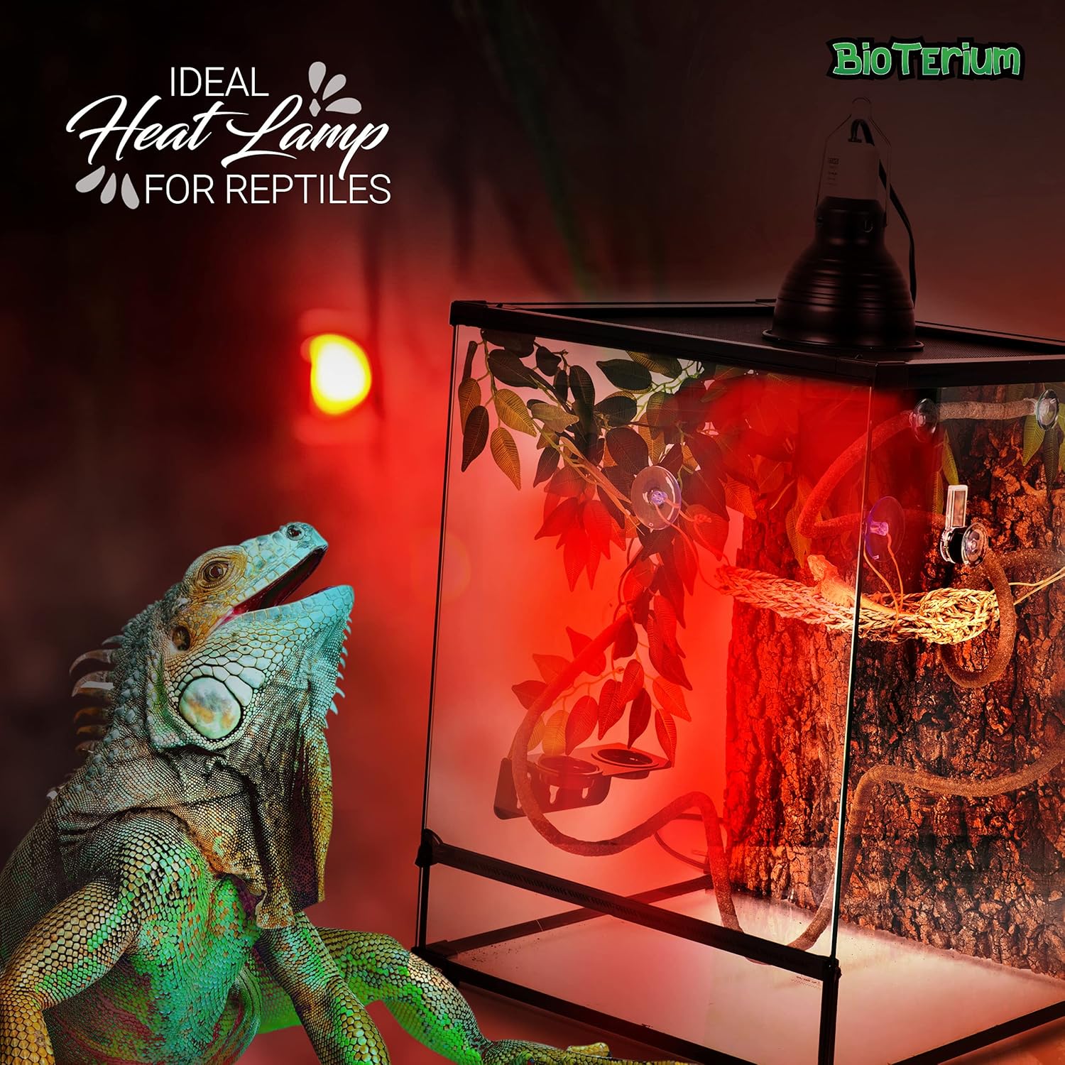 Reptile Heat Lamp Bulb | Full Spectrum Infrared Basking Bulb with UVA + UVB Light | Terrarium 100 Watt Basking Bulb | Self-Ballasted Vapor Amphibian and Reptile Basking Light