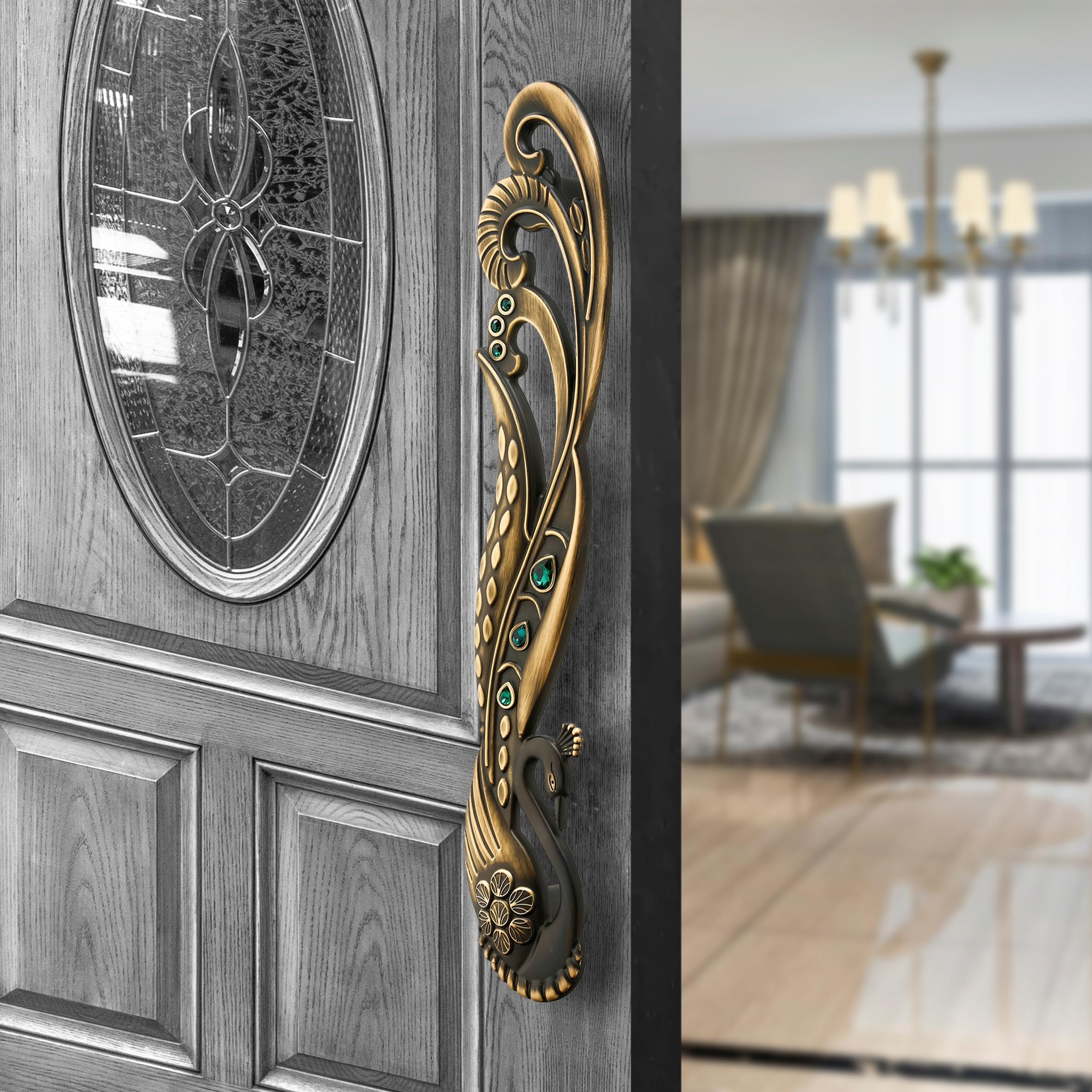 LAPO Mayur 12 Inch Door for Main Door, Wooden & Glass Door, Pull Handles for All The Doors of House, Office, Hotels-Pack of 1 (Right Side) Antique Finish | 3 Years Warranty (B0BDKMS9KC) Amazon Price History, Amazon Price Tracker