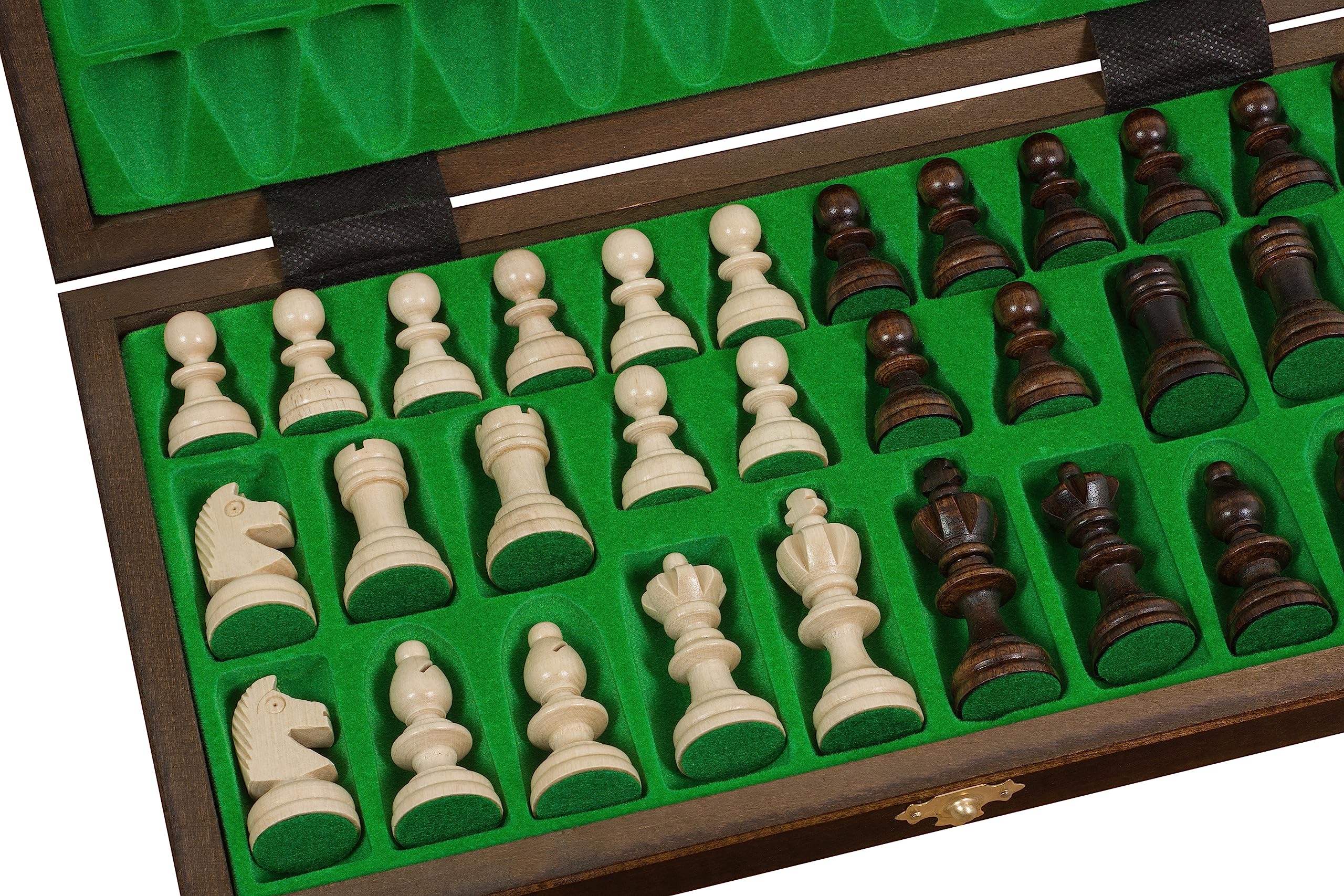 Sunrise Chess | Échecs Olympiques | Figurines Traditionnelles | Échiquier Peint à la Main | Bois Naturel | Résistant aux dommages | Cassette Pratique