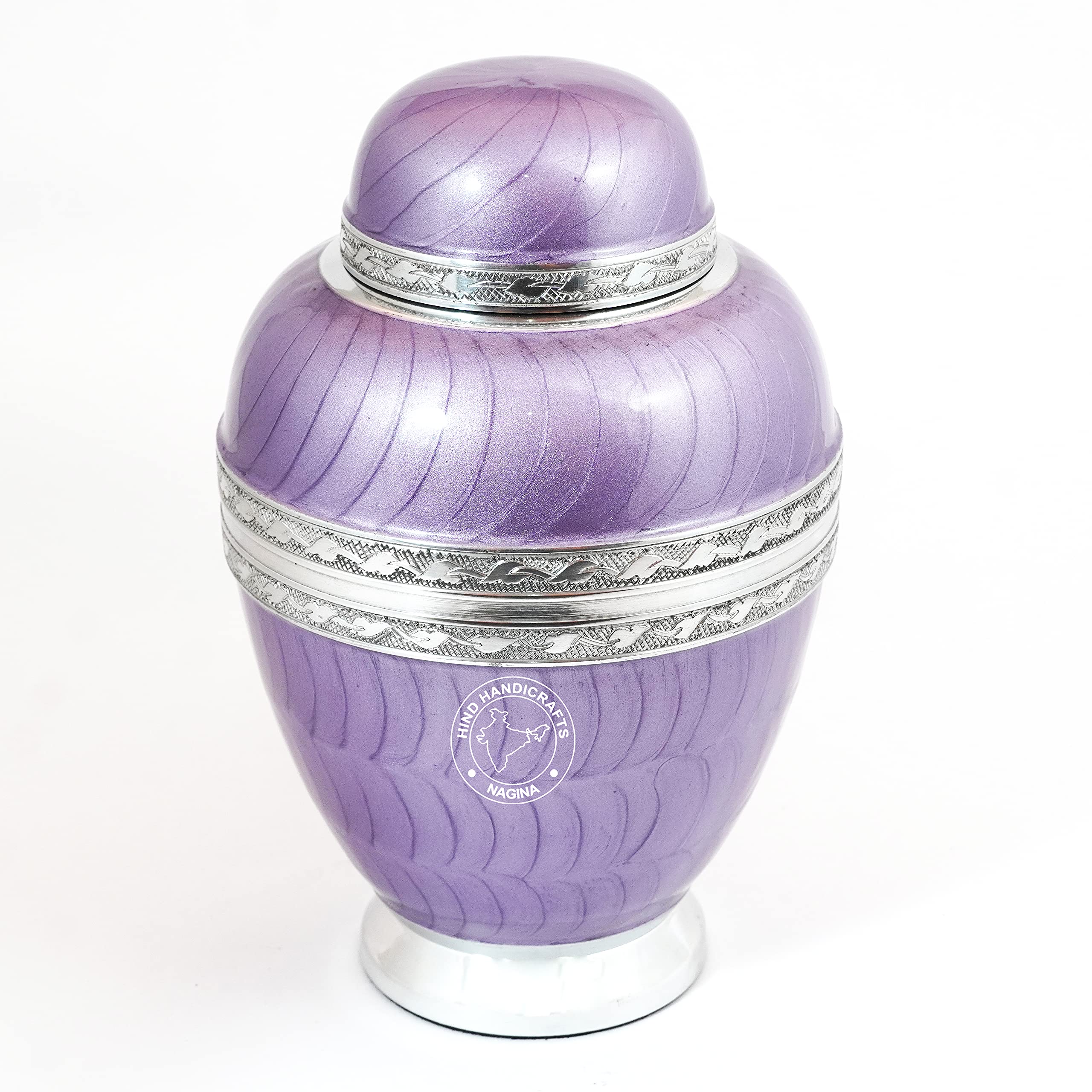 Urne funéraire adulte grande capacité pour cendres humaines dôme violet hermétique avec sac
