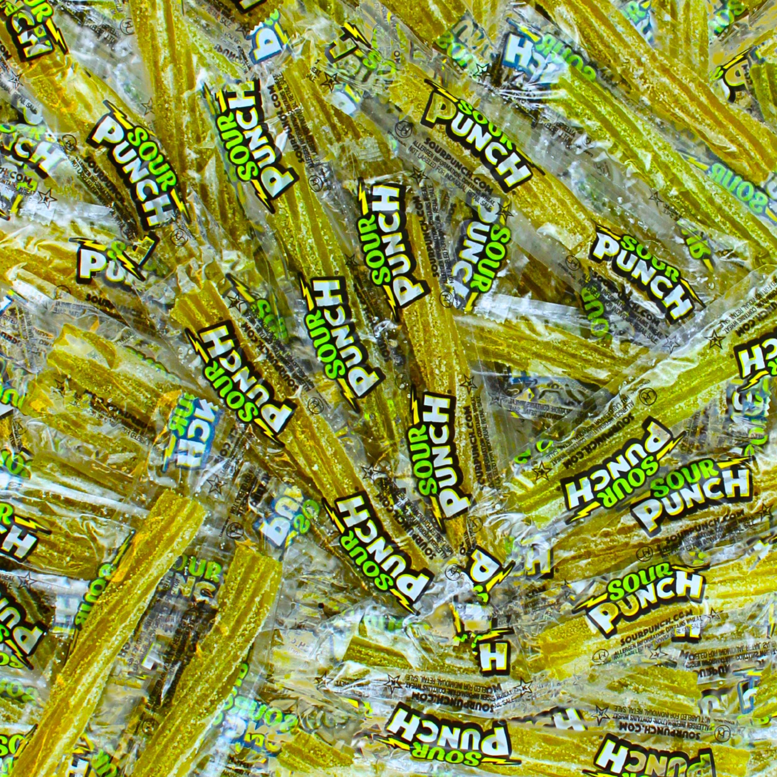 Mini Green Apple Sour Straws Candy - Bulk Green Apple Straws - Tart and Sweet Sours Punch Twists, by Queen City Candy Cave (1 Pound)