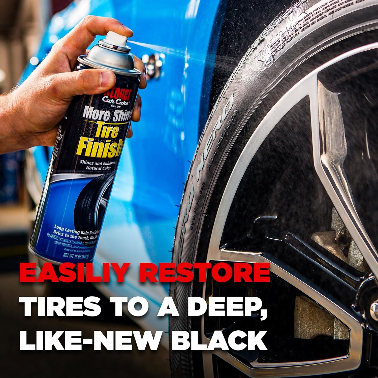 Stoner Car Care 91094-4PK More Shine Tire Finish – Tire Shine Spray for a Deep Matte Black Finish with Long-Lasting Rain-Resistant Protection, Non-Greasy No Sling – 12 oz (Pack of 4) - Image 4