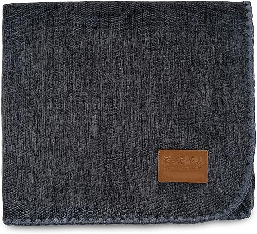 Miniatura 9 de QISU Manta de lana de alpaca  Grande, hermosa, cálida, jaspeado, 85 x 65 pulgadas  Ultra suave, hipoalergénica y transpirable  Tela que no pica ni