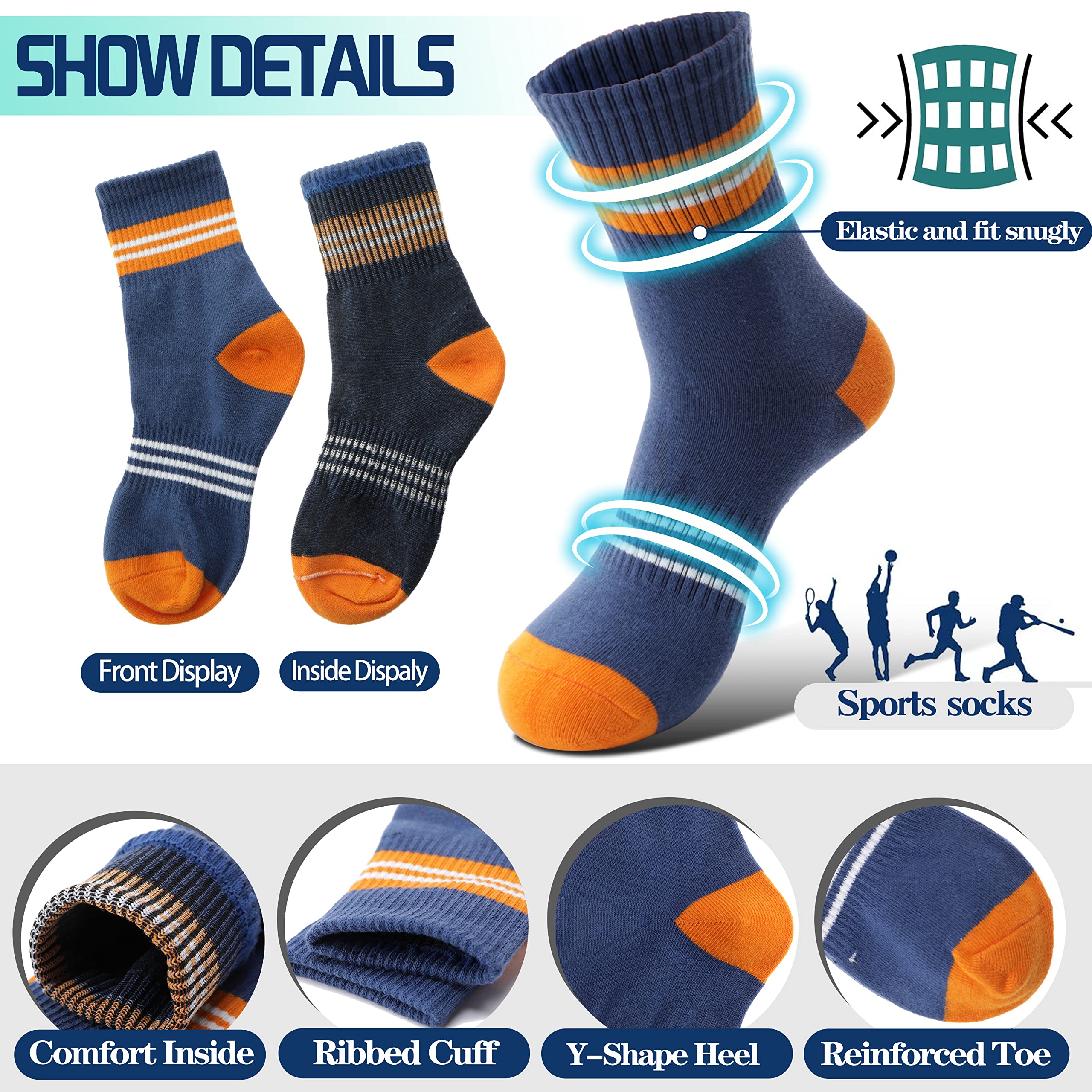 Welwoos Calcetines Niños - Calcetines de algodón divertidos y locos para niños
