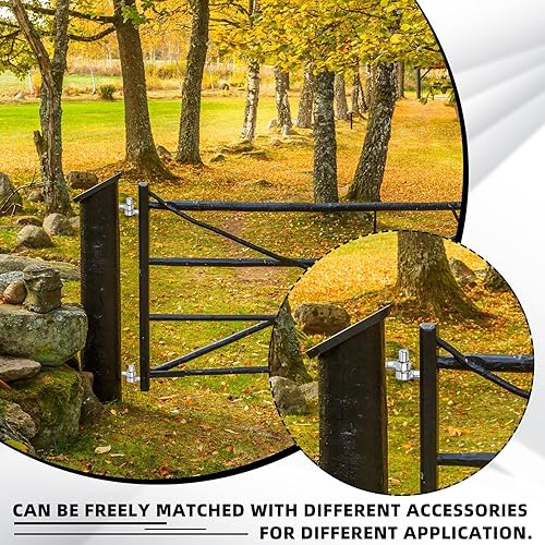 Miniatura 5 de Zonon 4 bisagras de puerta de acero inoxidable 304 para vallas de madera resistentes, 4-12 pieza de moldeo de una pieza M16 gancho de ojo para