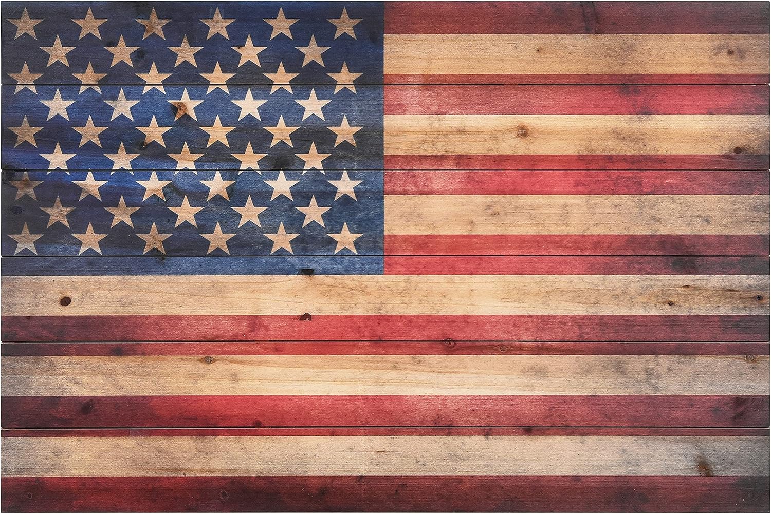 Empire Art Direct American Flag Digital Print on Solid Wood Wall Art, 24.00" x 36.00"