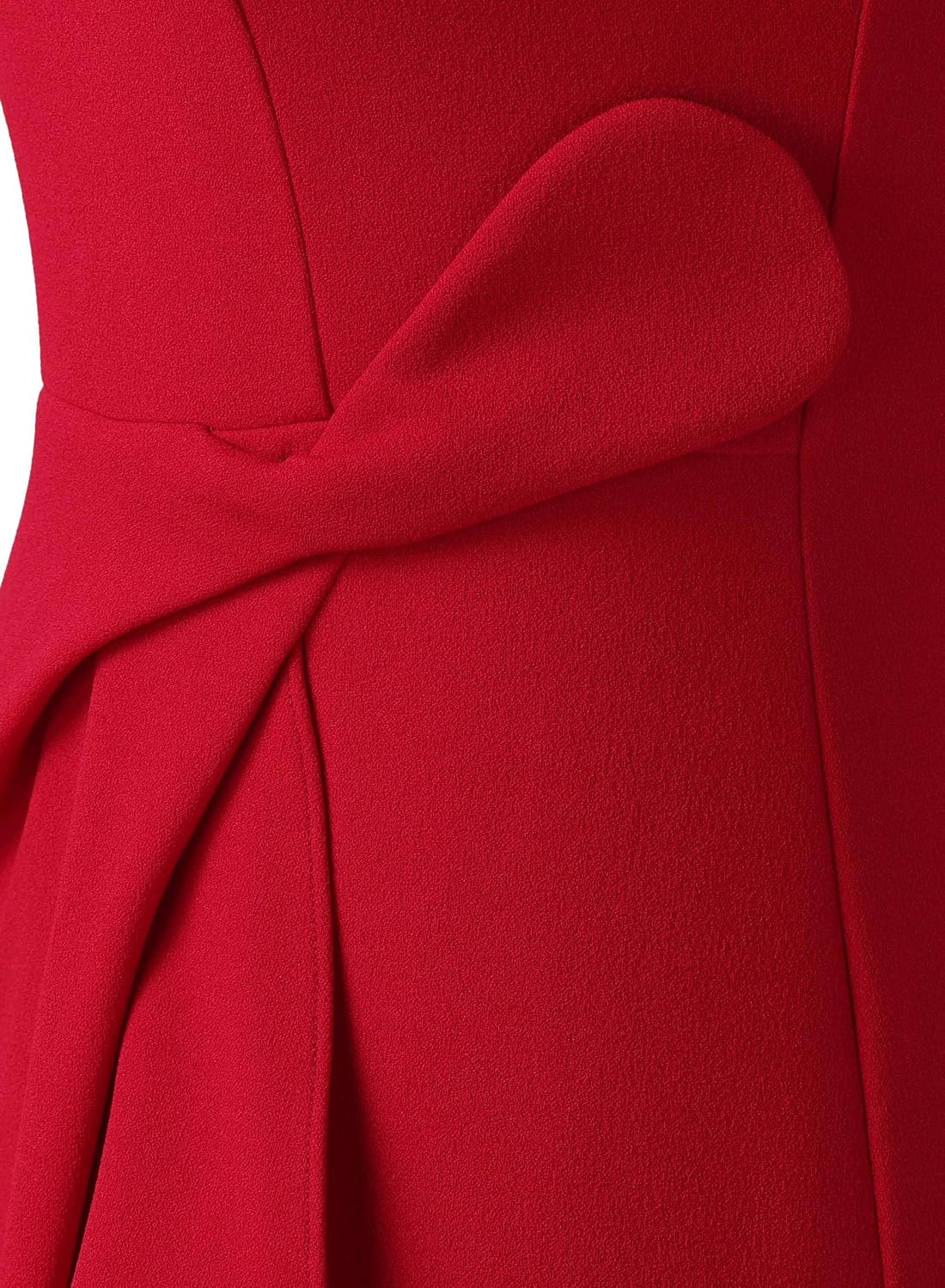 VFSHOW Womens Asymmetric Ruffle Ruched Cocktail Sleeveless Elegant Boat Neck Wedding Guest Business Formal A Line Midi Dress