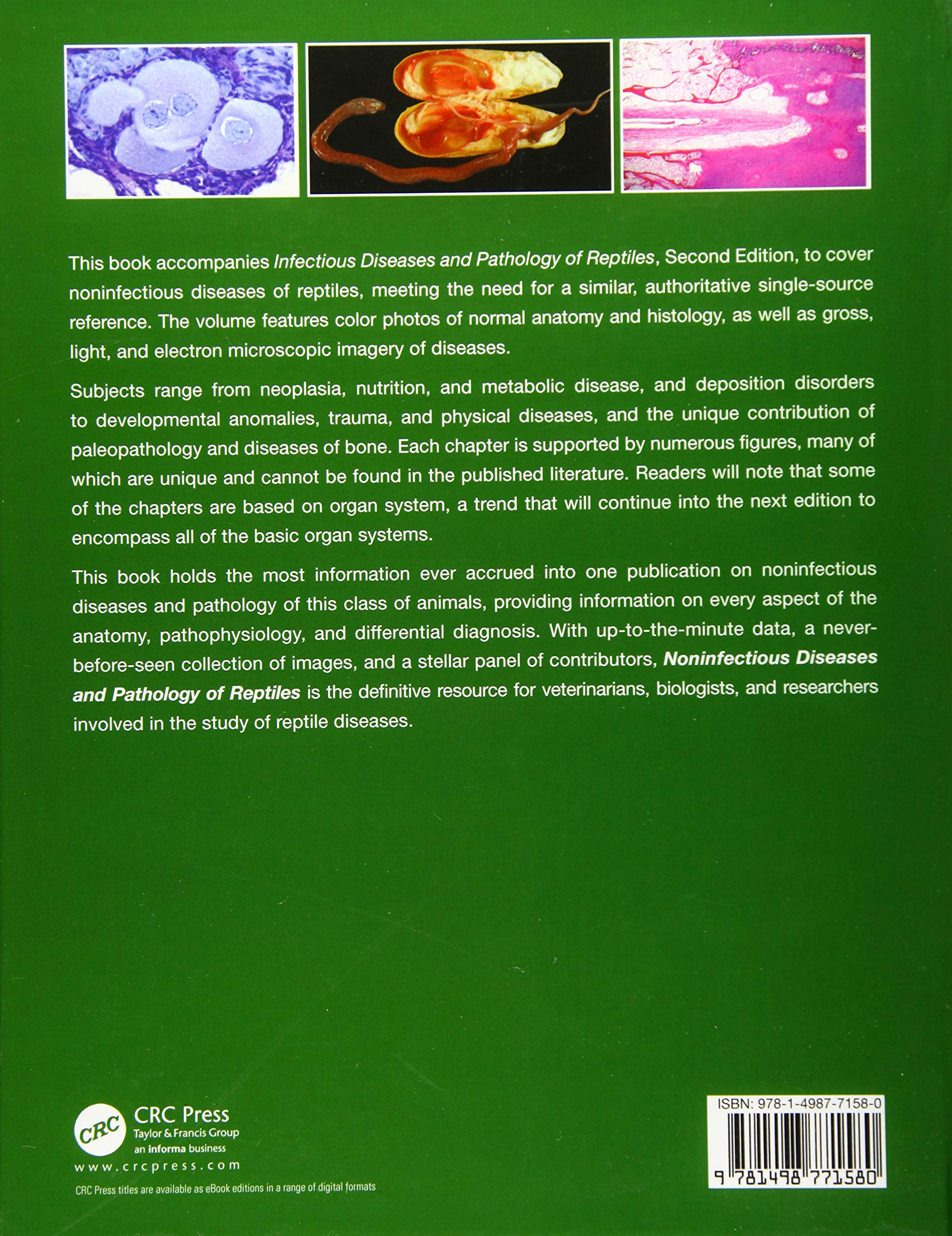Noninfectious Diseases and Pathology of Reptiles: Color Atlas and Text, Diseases and Pathology of Reptiles, Volume 2
