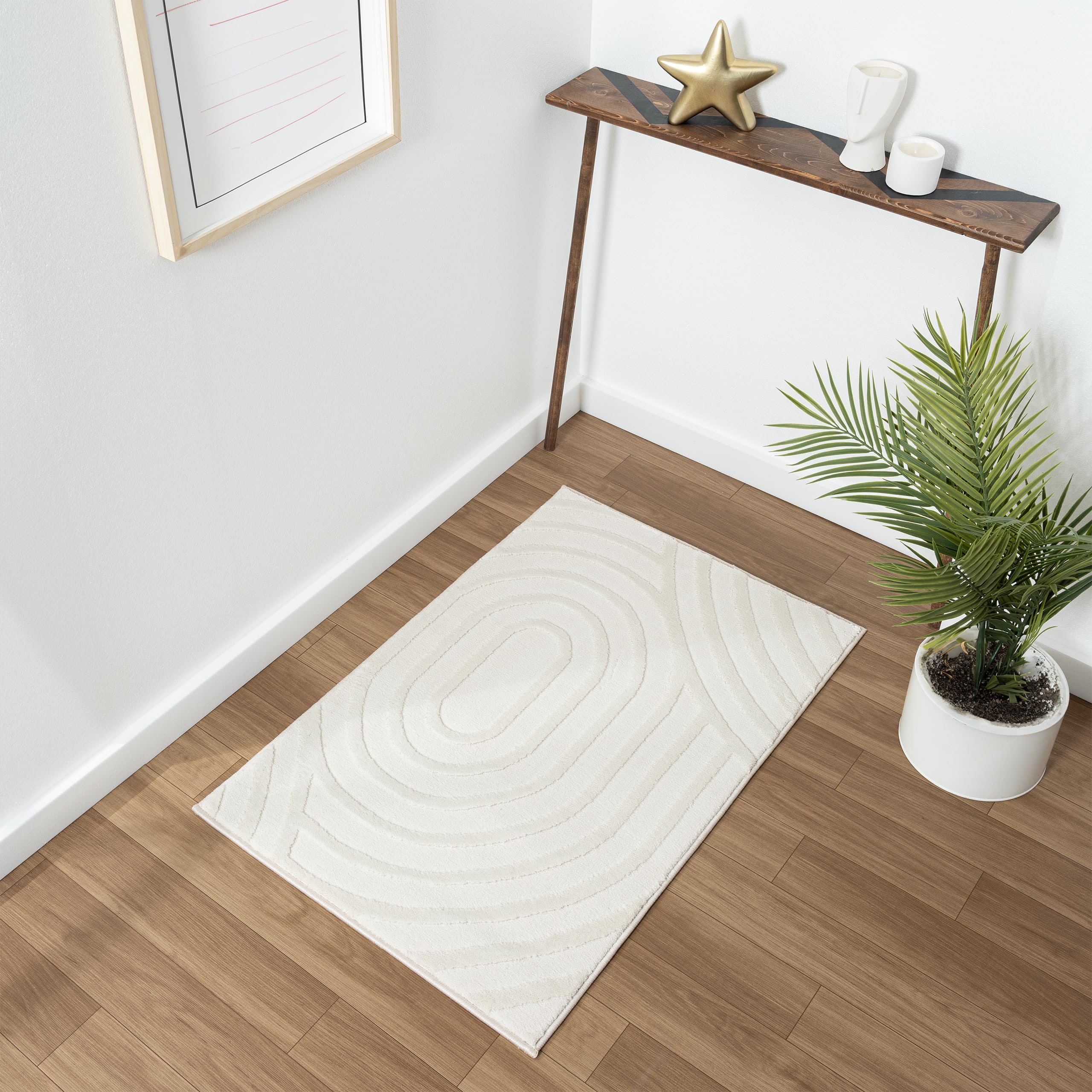 LUXE WEAVERS Orion 2776 Geometric Oval Cream 2x3 Area Rug