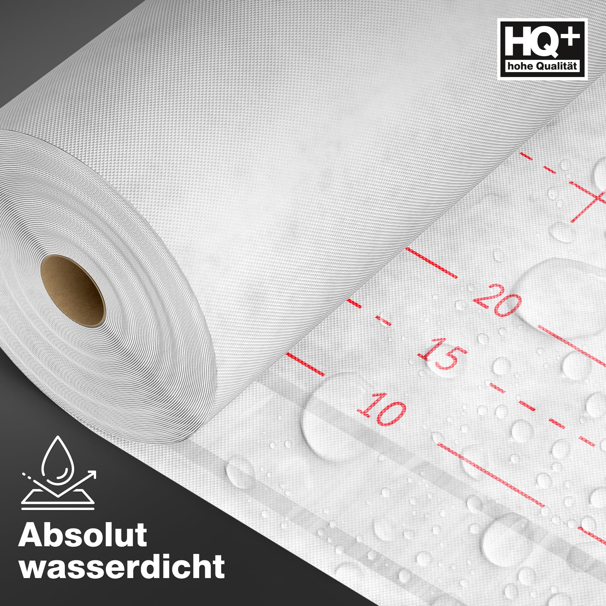Isolbau Unterspannbahn Dach SPB 100 SKS, 150 m² Rolle (1,5 x 100 m) - Selbstklebende Dachfolie 100 g/m² & 2 Klebestreifen - Dampfdurchlässige Unterdeckbahn, wasserdicht und witterungsbeständig