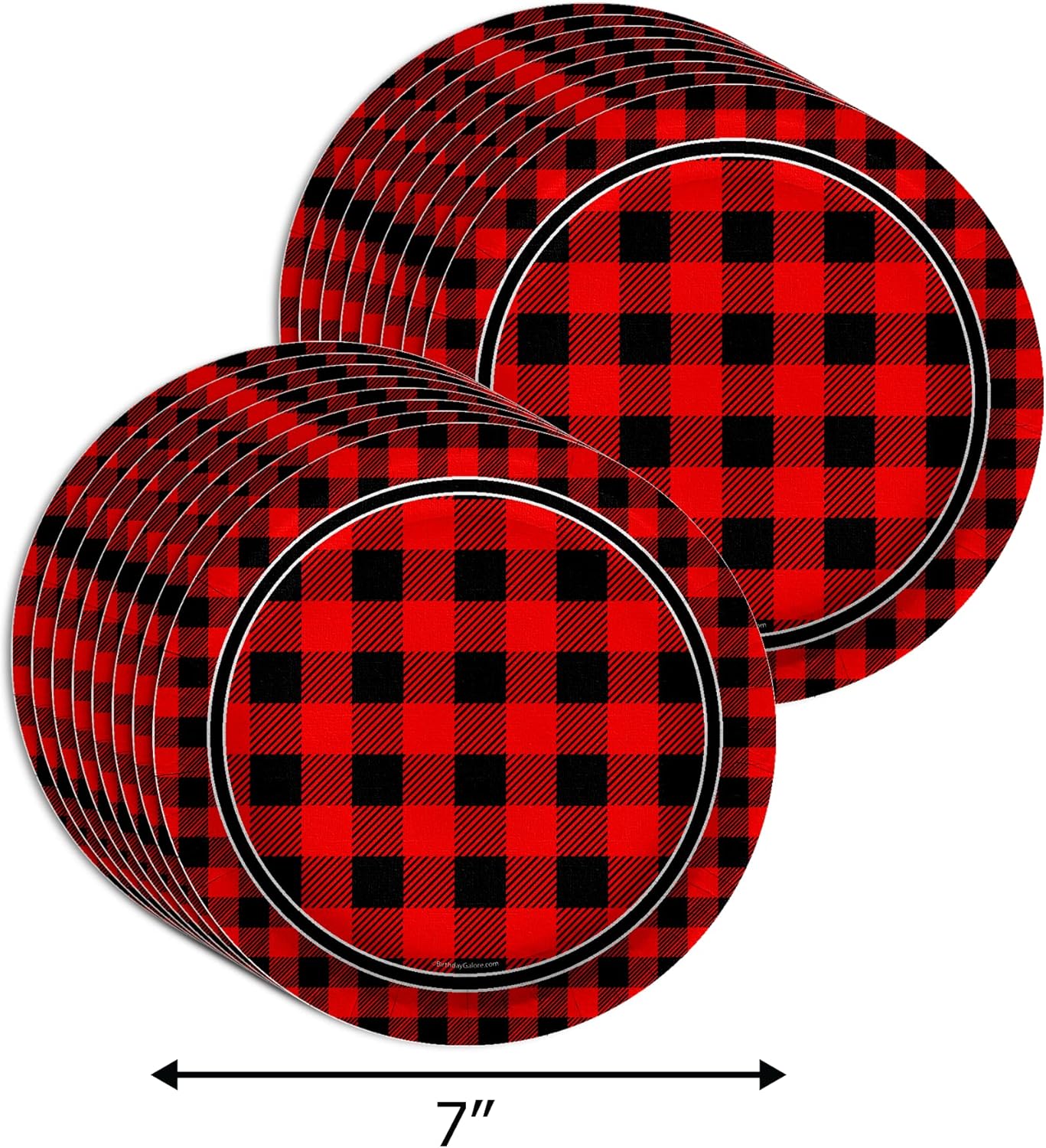 Let the Adventures Begin Buffalo Plaid Baby Boy Baby Shower Party Supplies - 64 Piece Rustic Baby Shower Tableware Set Includes 9" Dinner Plates and 7" Dessert Paper Plates Napkins Cups - Kit for 16